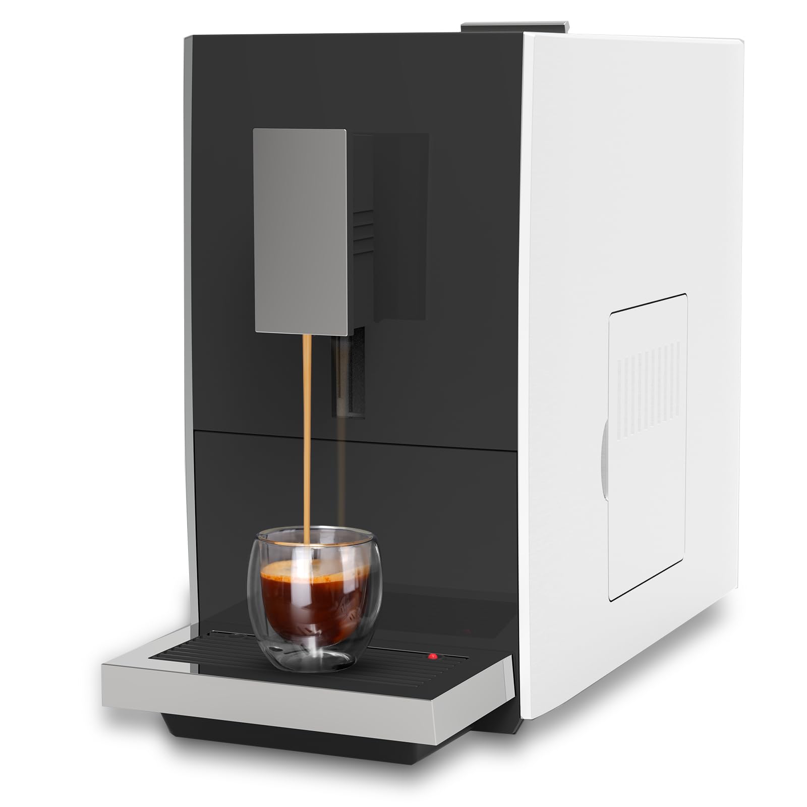Mcilpoog CM01 Super Automatic Espresso Machine - Bean to Cup Coffee Maker with Built-in Grinder, 19 Bar Pressure, Touch Screen Control - Perfect for Home, Office & Cafe Use