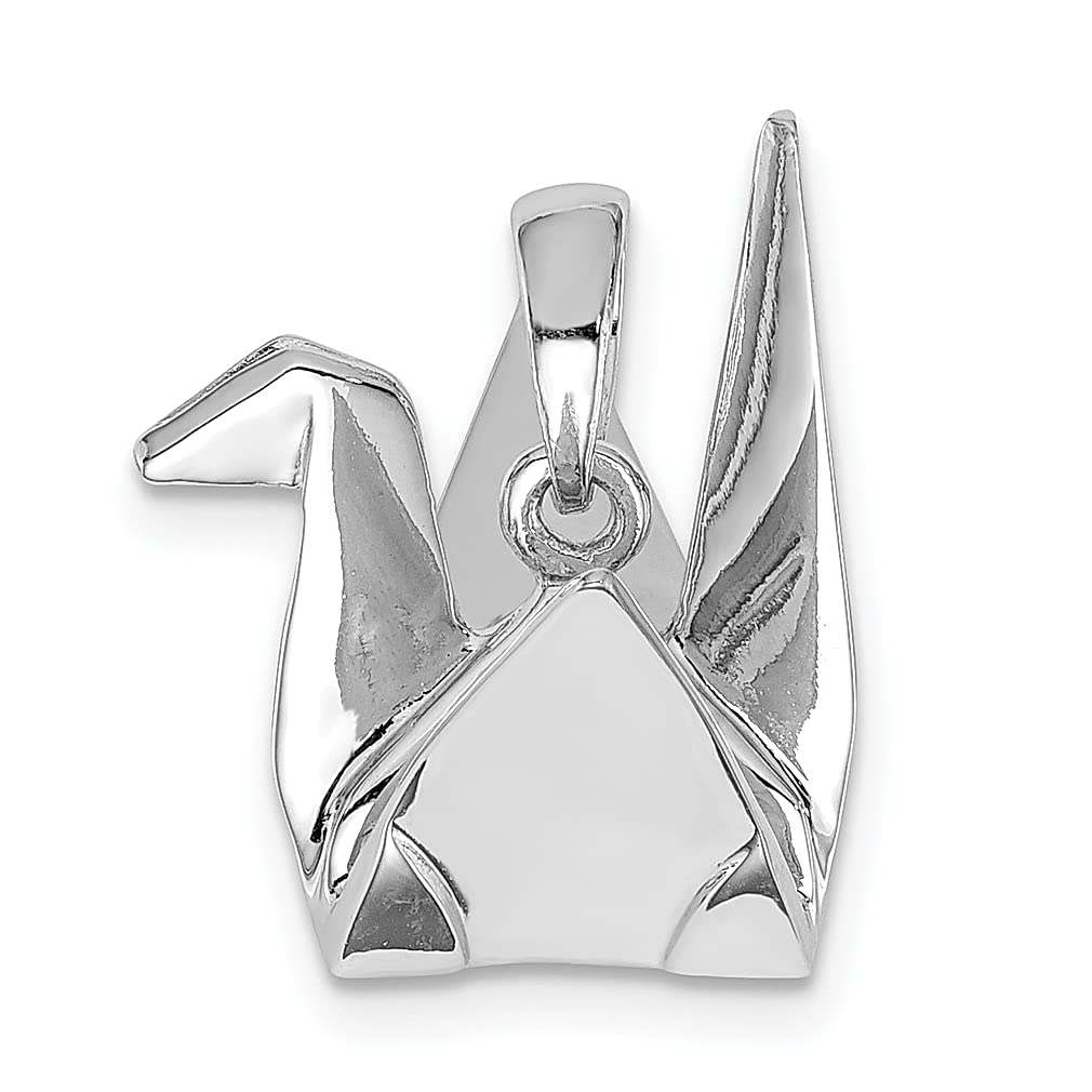 925 Sterling Silver Origami Crane Pendant Necklace - Elegant Japanese Origami Jewelry for Women - Perfect Birthday Gift, Anniversary Present & Everyday Wear - Dainty Fine Jewelry for Special Occasions
