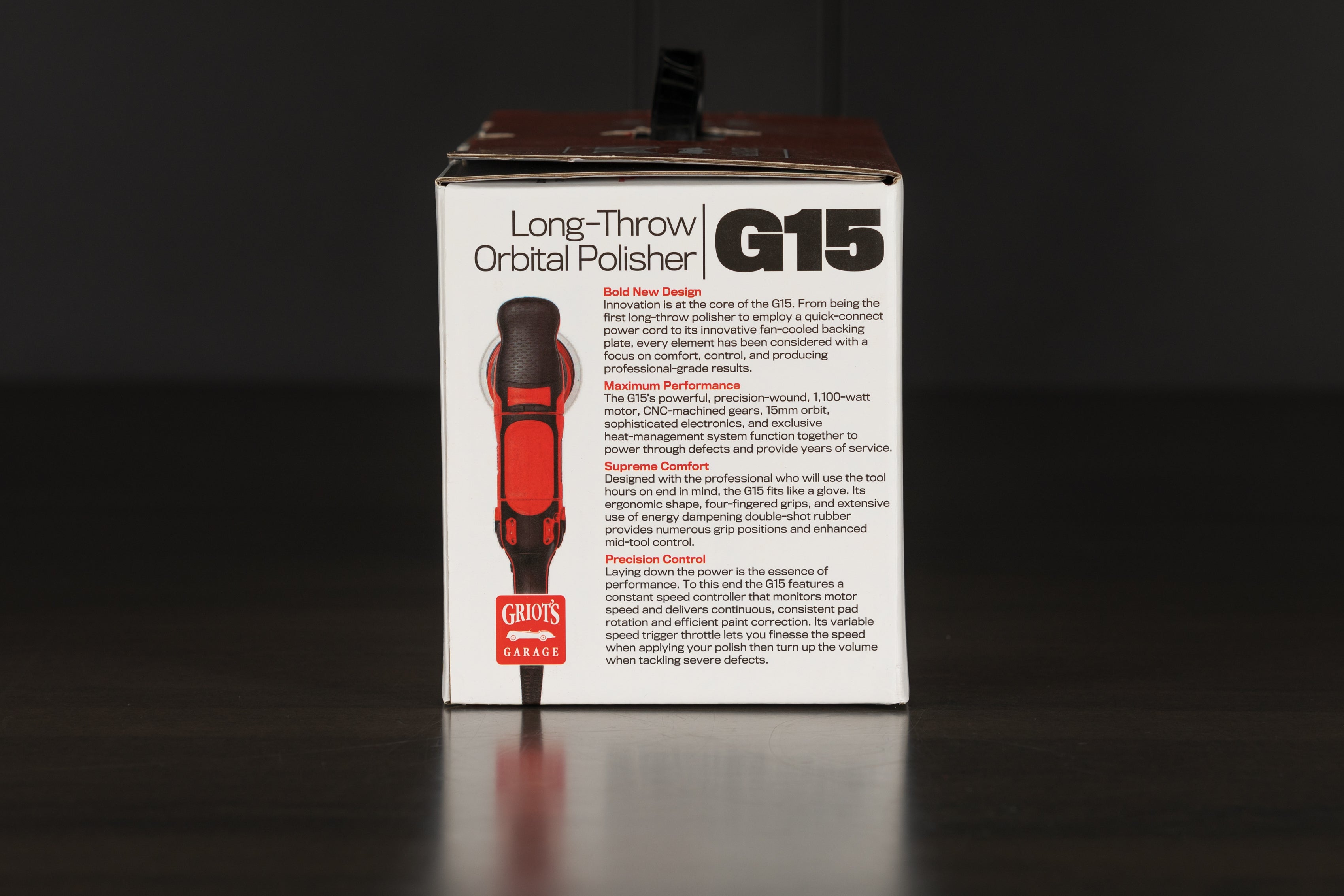 Griot's Garage G15 Long Throw Orbital Polisher - Professional Car Buffer for Paint Correction & Detailing - Perfect for Auto Enthusiasts & Detailing Shops