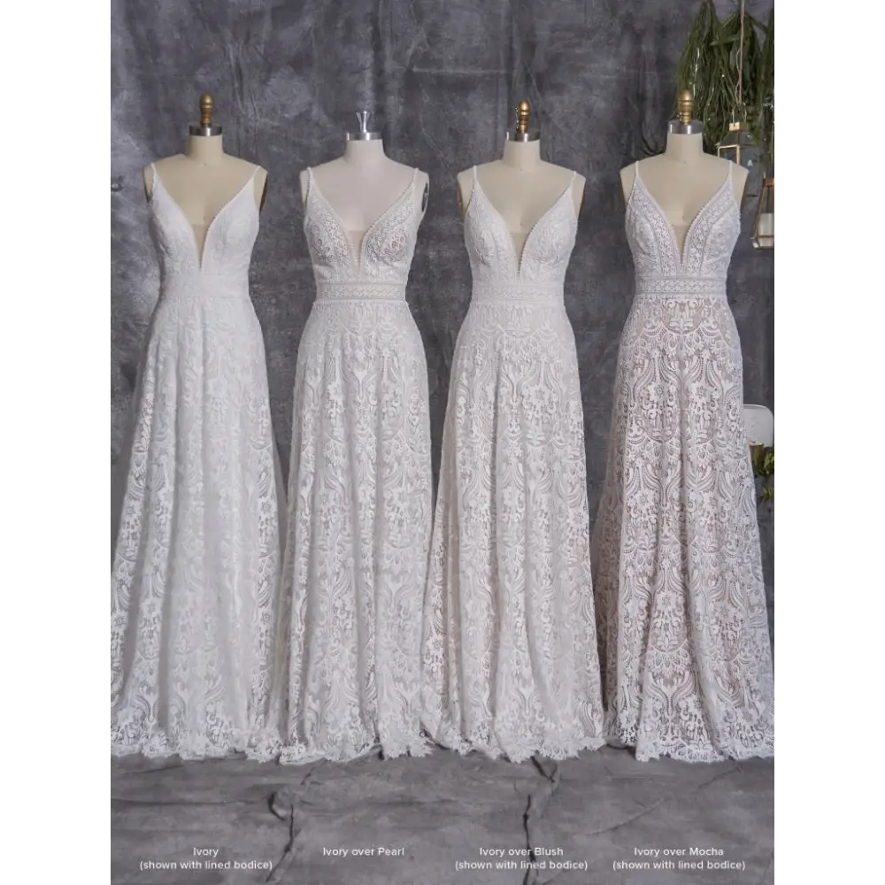 Maggie Sottero Hillary Wedding Dress – Elegant Lace Bridal Gown for Bride, Perfect for Church Ceremony & Outdoor Wedding Photos