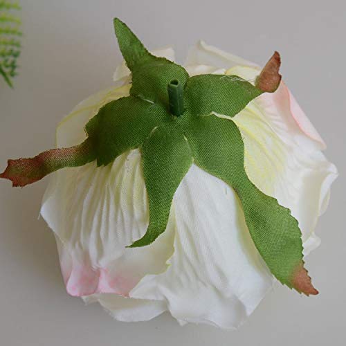 10pcs Realistic Artificial Silk Rose Flower Heads - 7cm Diameter Pink Dried Flowers for Wedding Wall Decor, Home Background, Party Arrangement & DIY Crafts