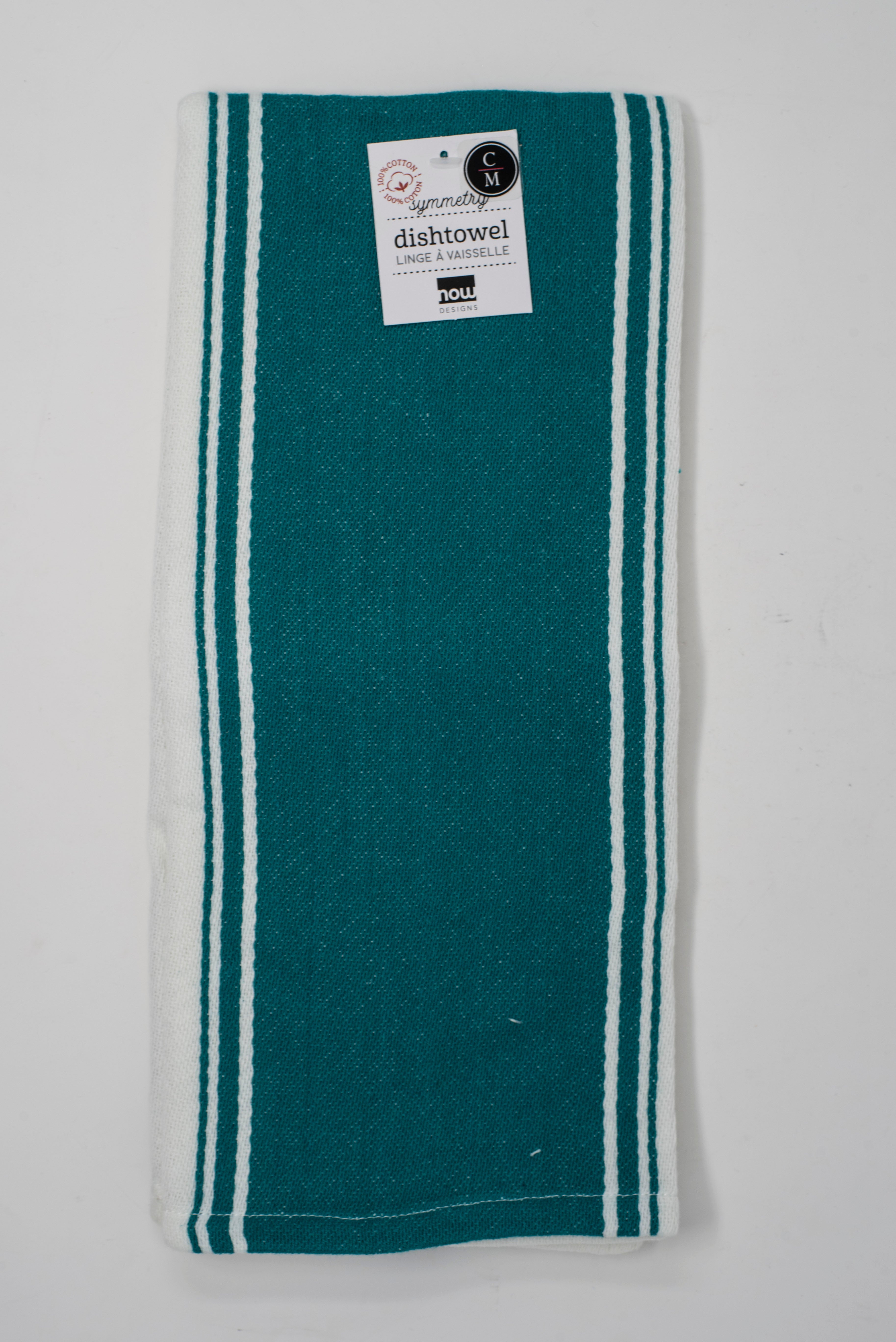 Premium Symmetry Cotton Dish Towels - Absorbent & Quick-Drying Kitchen Towels for Dishes, Hands & Countertops - Ideal for Everyday Cleaning, Drying & Decorating