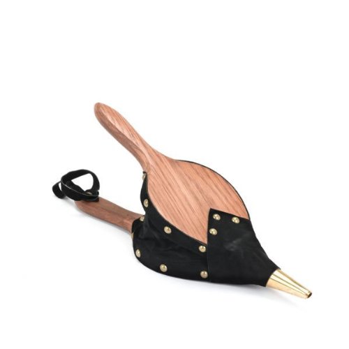 Premium Small Oak Hand Waxed Oil Finish Bellows with Leather Trim - 6