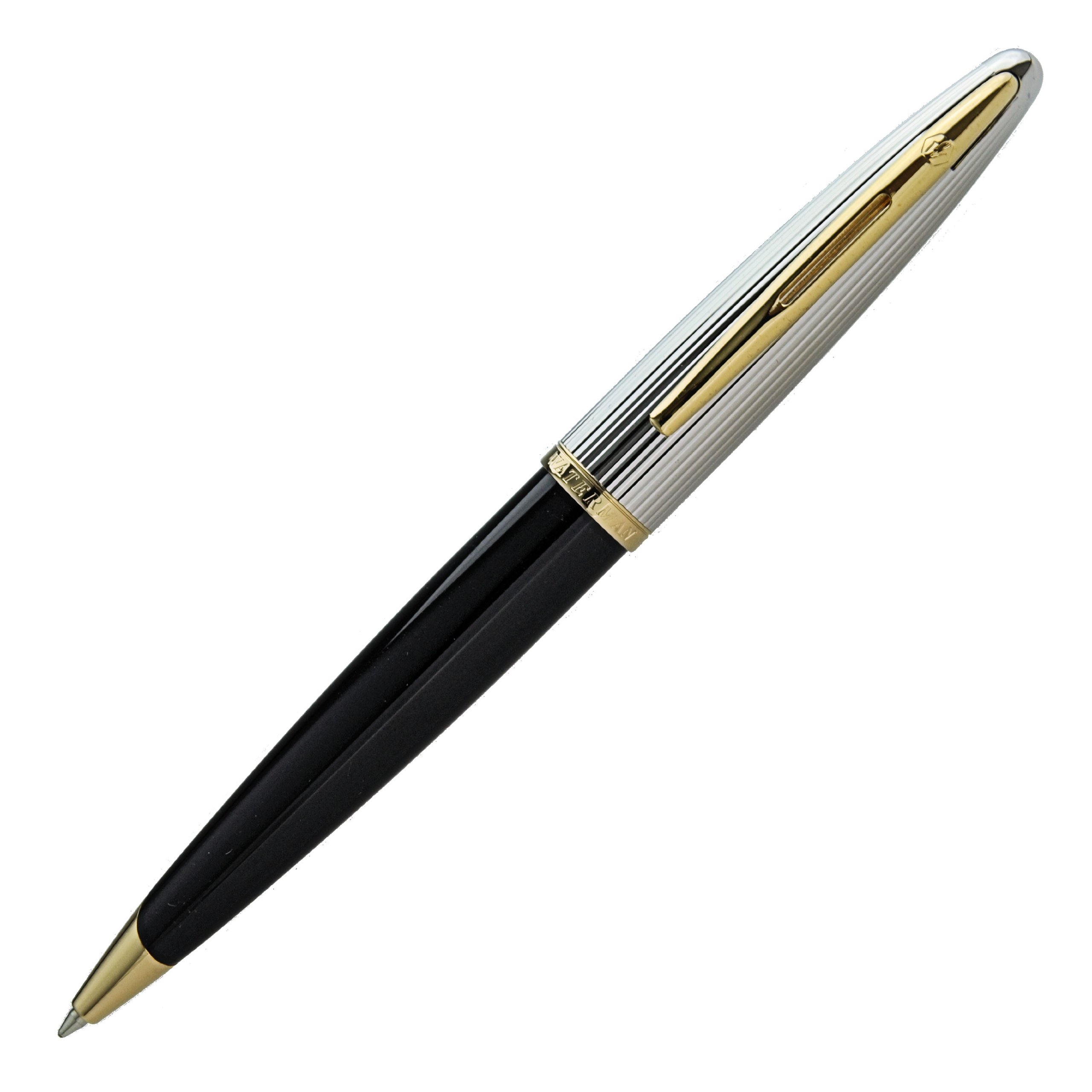 Waterman GT S2228342 Karen Ballpoint Pen - Premium Oil-Based Ink, Elegant Black & Silver Design - Perfect for Office, Business Gifts & Professional Writing