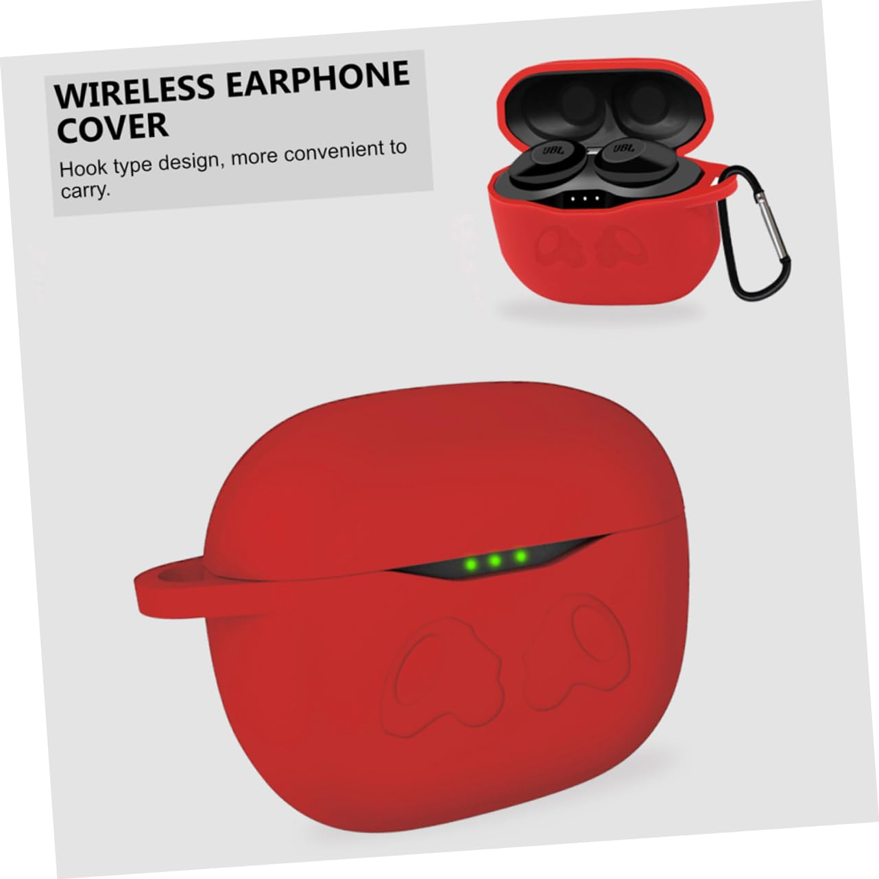 DOITOOL Hard Protective Case for Over-Ear Headphones - Durable Headset Cover (Red) - Perfect for Travel, Gym & Daily Storage