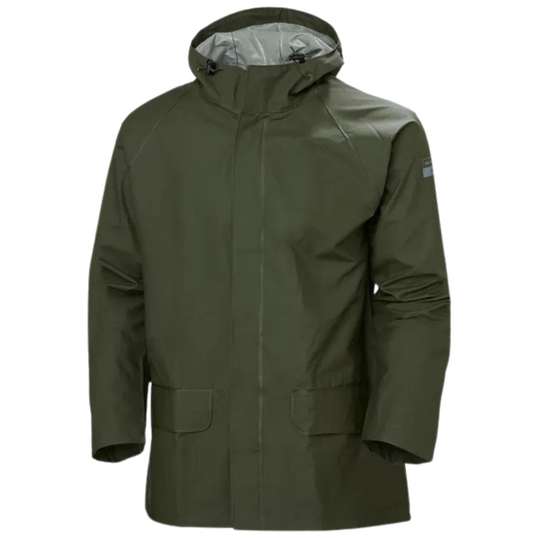 Helly Hansen Men's Mandal Waterproof Work Rain Jacket - Heavy Duty Outdoor Raincoat for Construction, Hiking & Fishing - Windproof & Breathable (Green)