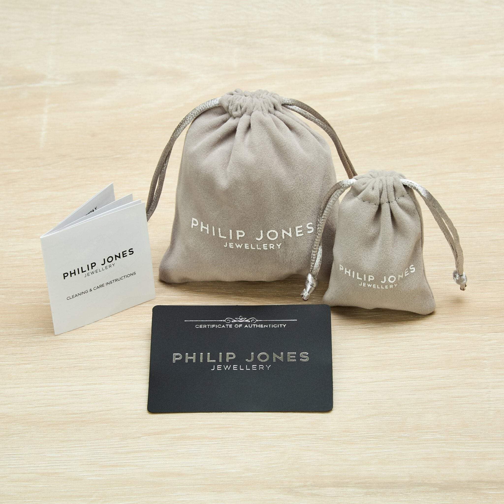 Philip Jones Silver Infinity Friendship Set with Zircondia® Crystals - Perfect Gift for Best Friends