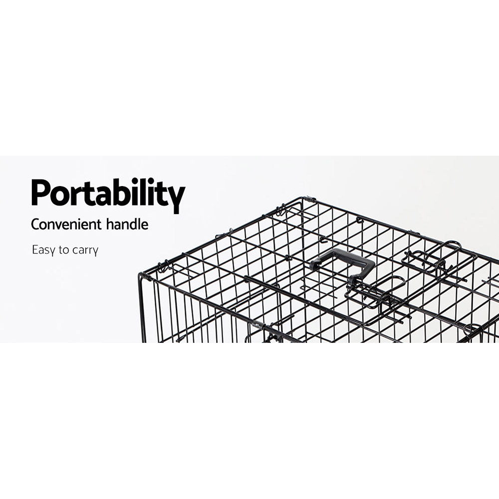 36 Inch Foldable Large Pet Cage for Dogs and Cats - Black | Indoor & Outdoor Use for Travel, Training, and Playpen