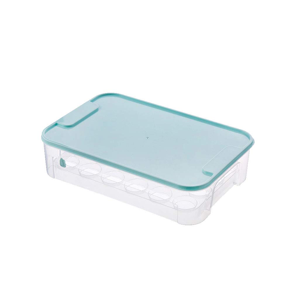 DOITOOL Stackable Egg Holder Container with Lid - 12 Egg Storage Case for Kitchen, Fridge, Pantry Organization - Blue | Perfect for Home, Shop & Restaurant Use