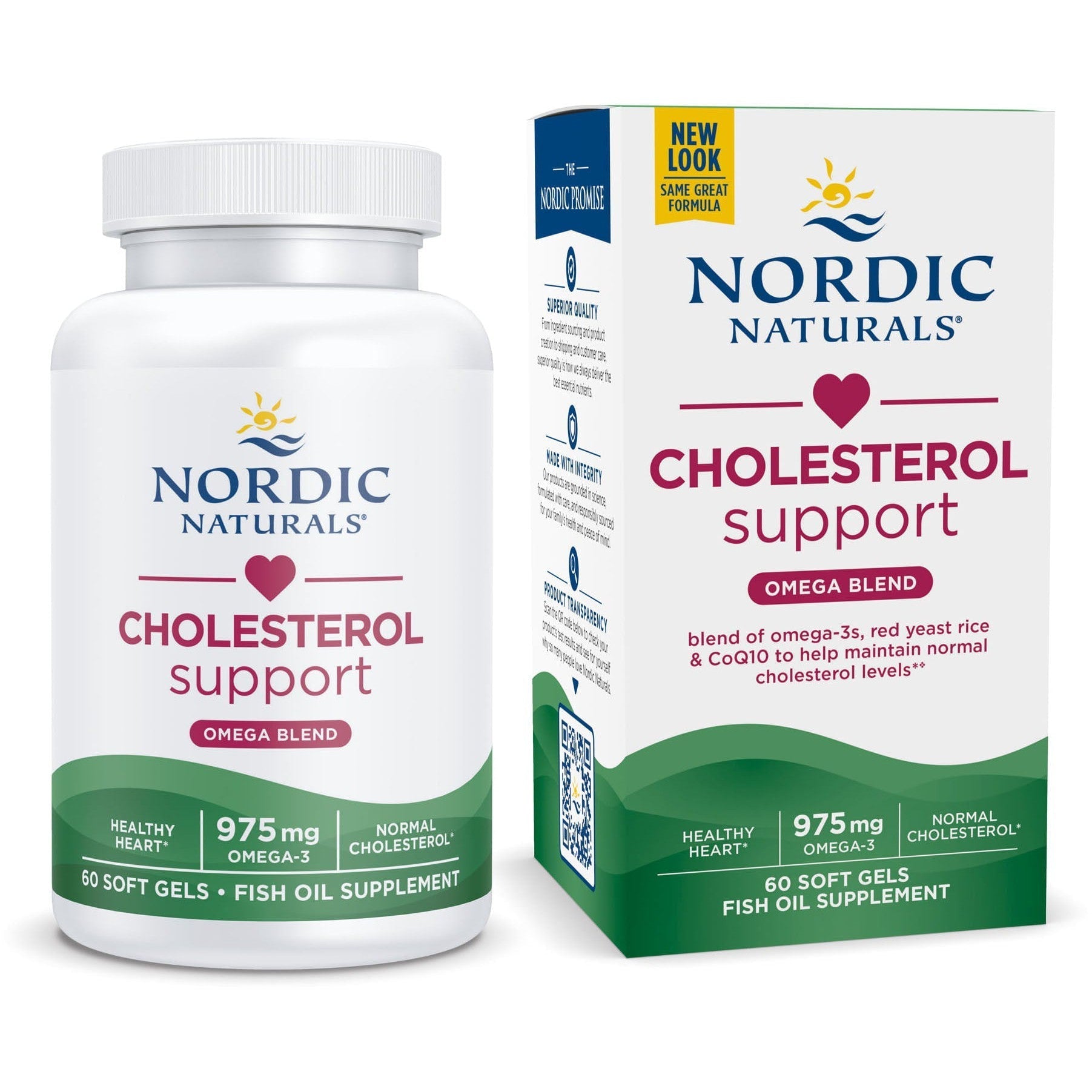 Nordic Naturals Cholesterol Support Omega-3 Fish Oil Supplement - Supports Heart Health & Healthy Cholesterol Levels - Ideal for Daily Wellness & Cardiovascular Care