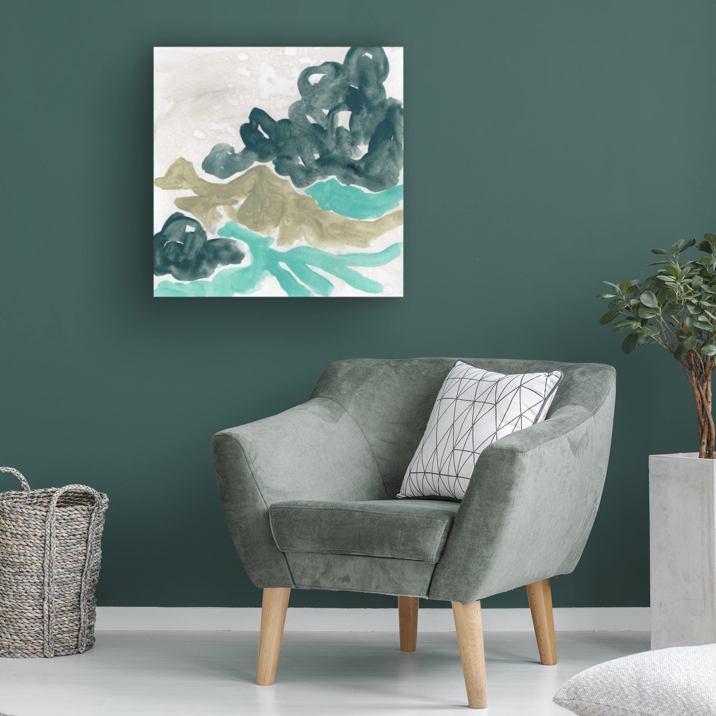 June Erica Vess Landscape Cameo IX Canvas Wall Art Print - Modern Nature Painting for Living Room, Bedroom & Office Decor | Handmade Fine Art Reproduction
