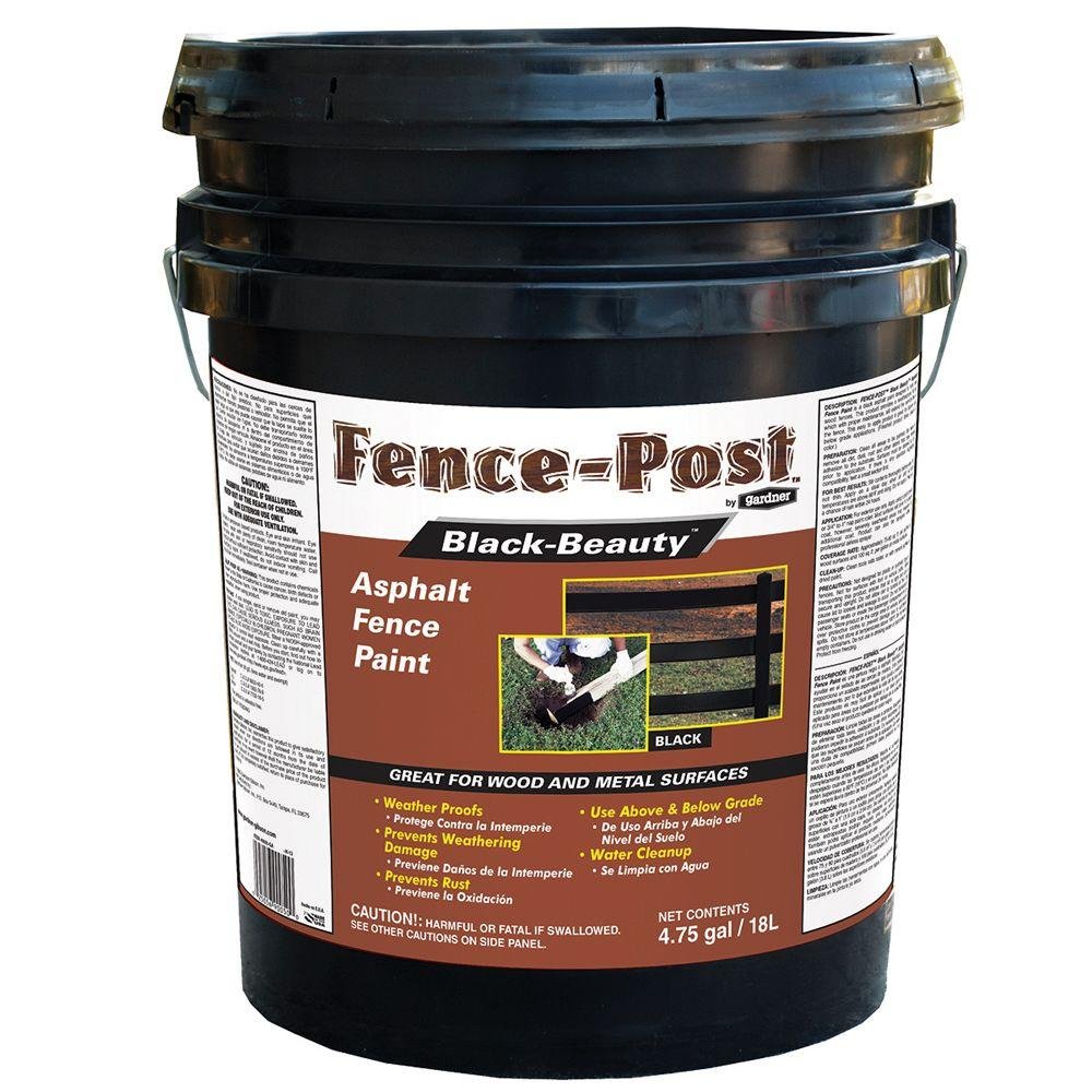 5 Gallon Fence Post Paint - Heavy Duty Rust Protection for Wood & Metal Fences - Outdoor Use for Farms, Gardens & Backyard Landscaping