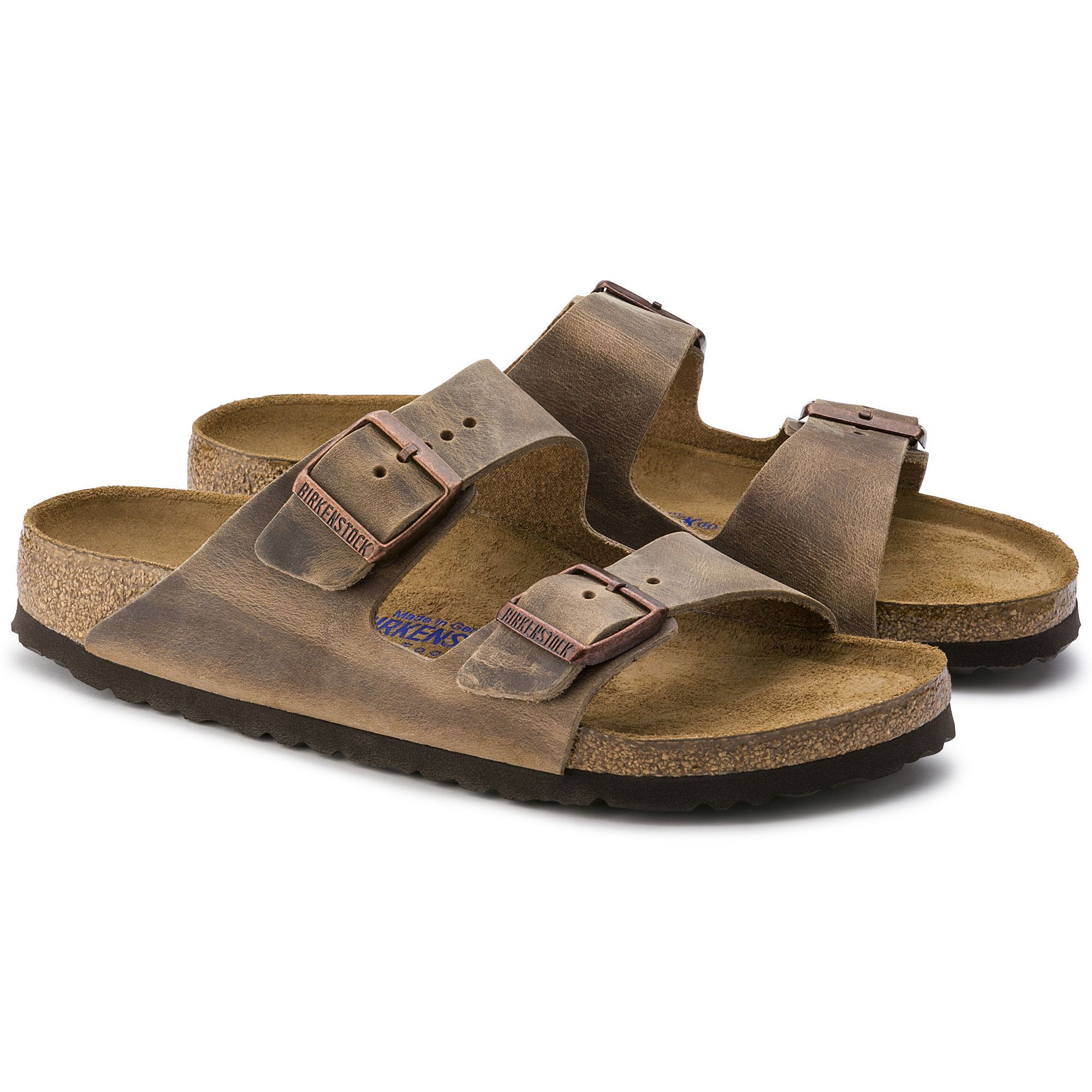 BIRKENSTOCK ARIZONA Unisex Sandals - Soft Footbed in Tobacco Brown Oiled Nubuck Leather | Comfortable & Durable | Perfect for Casual Wear, Beach & Summer Outfits