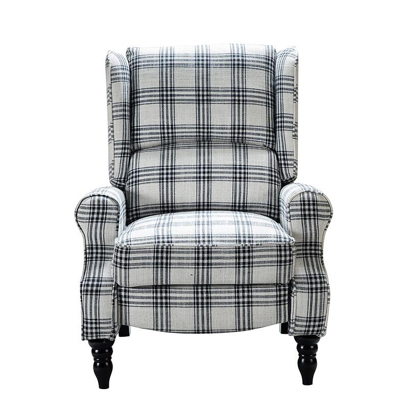 Erdeni Upholstered Manual Wingback Recliner Chair - Comfortable Living Room Armchair with Smooth Reclining Mechanism - Perfect for Home Theater, Reading Nook & Relaxation