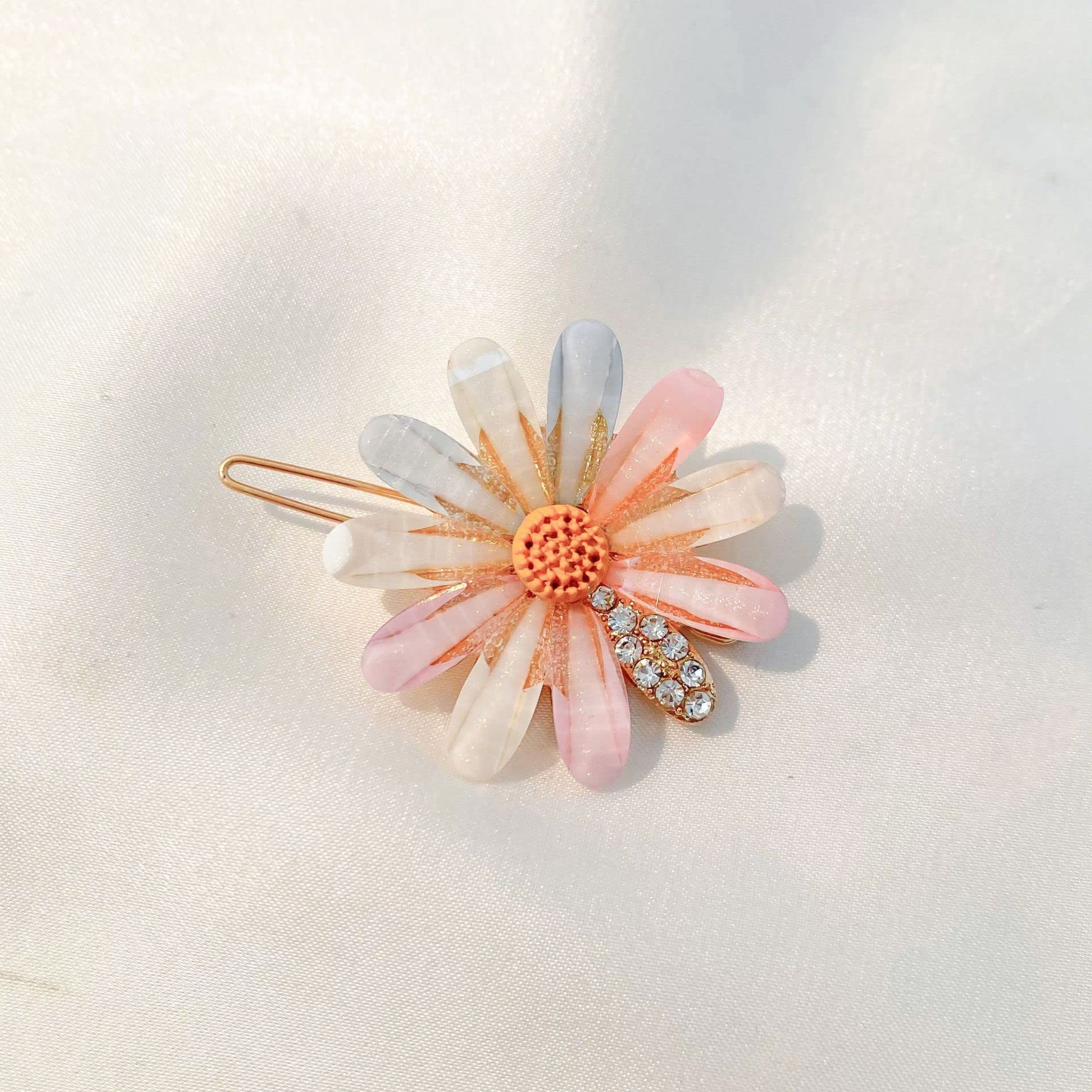 ASG 4-in-1 Crystal Resin Acrylic Hair Clips Set - Elegant Bobby Pins & Side Hair Accessories for Women & Girls - Perfect for Weddings, Parties & Everyday Styling
