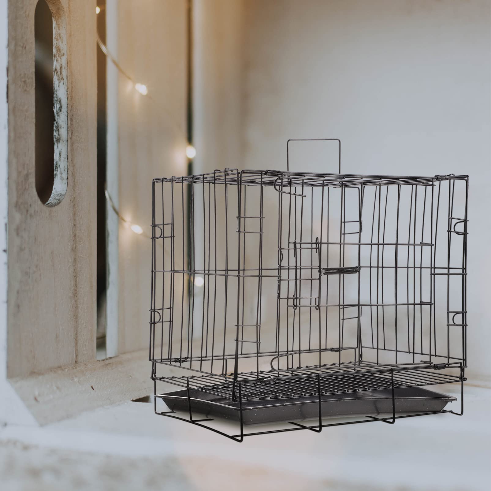 Balacoo Foldable Large Dog Crate - Heavy Duty Metal Wire Kennel for Indoor & Outdoor Use - Portable Pet Cage for Puppies & Adult Dogs - Ideal for Home, Travel, Camping, and Vet Visits