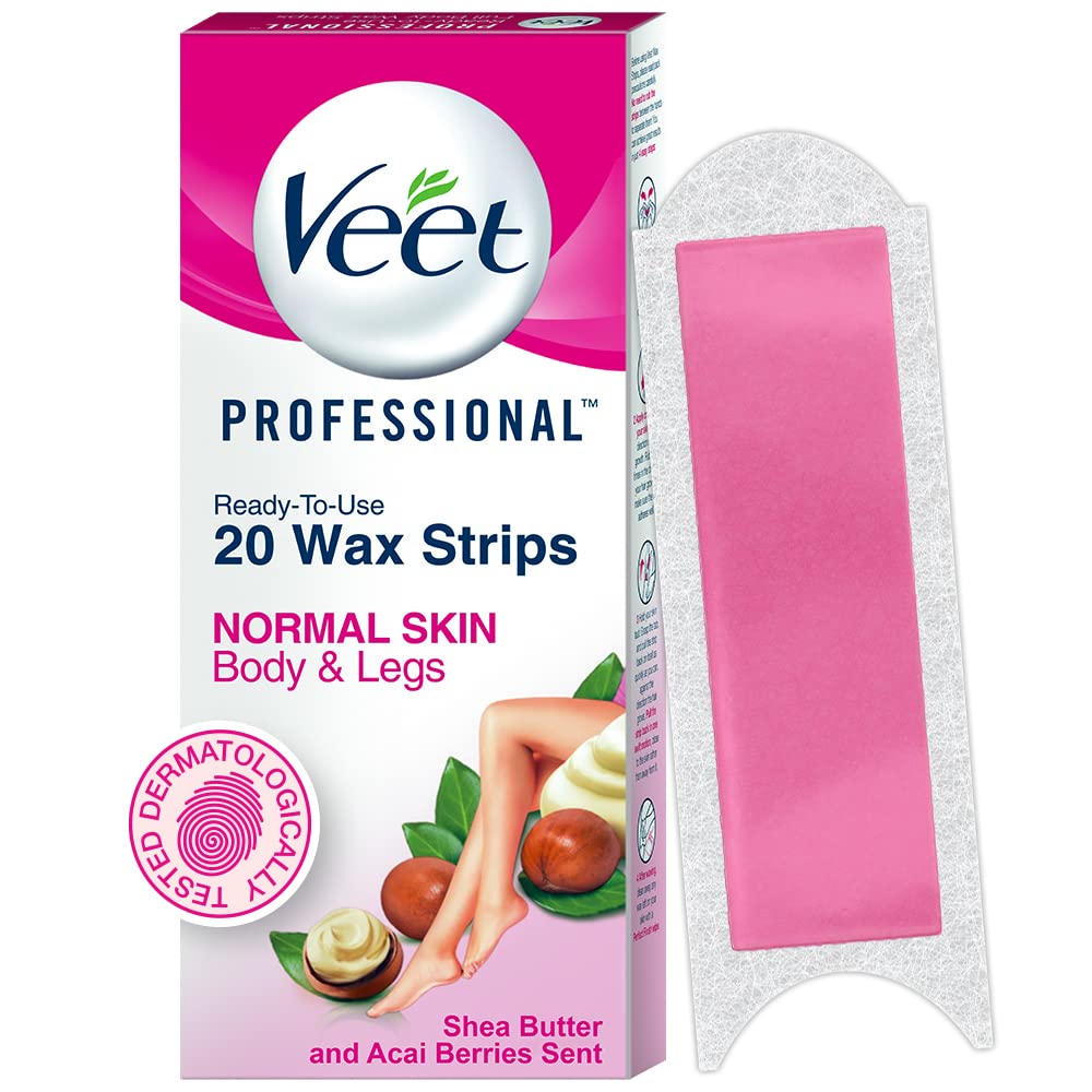 Veet Full Body Waxing Kit for Normal Skin - At-Home Hair Removal for Smooth Skin | Perfect for Legs, Arms, Underarms & Bikini Line