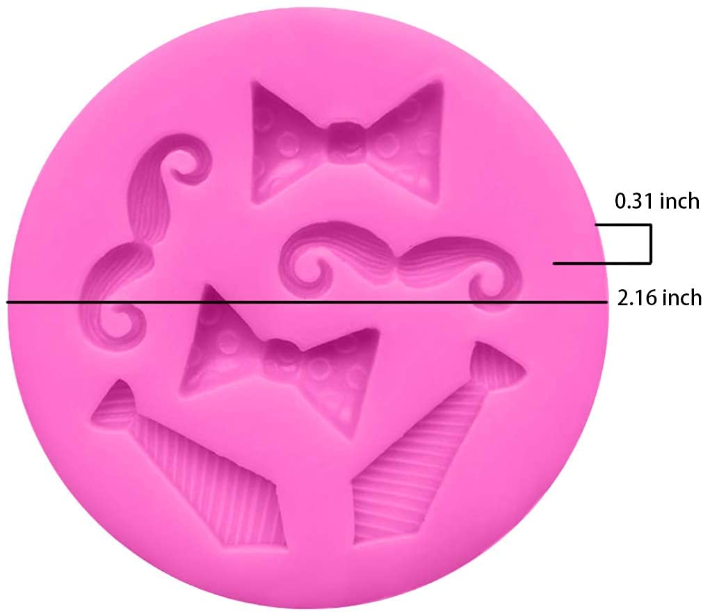4 Pcs Mini Bow Tie Silicone Molds for DIY Fondant, Chocolate, Candy, Soap & Resin Crafts - Perfect for Father's Day Gifts, Cupcake Toppers, Cake Decorations & Ice Cube Making