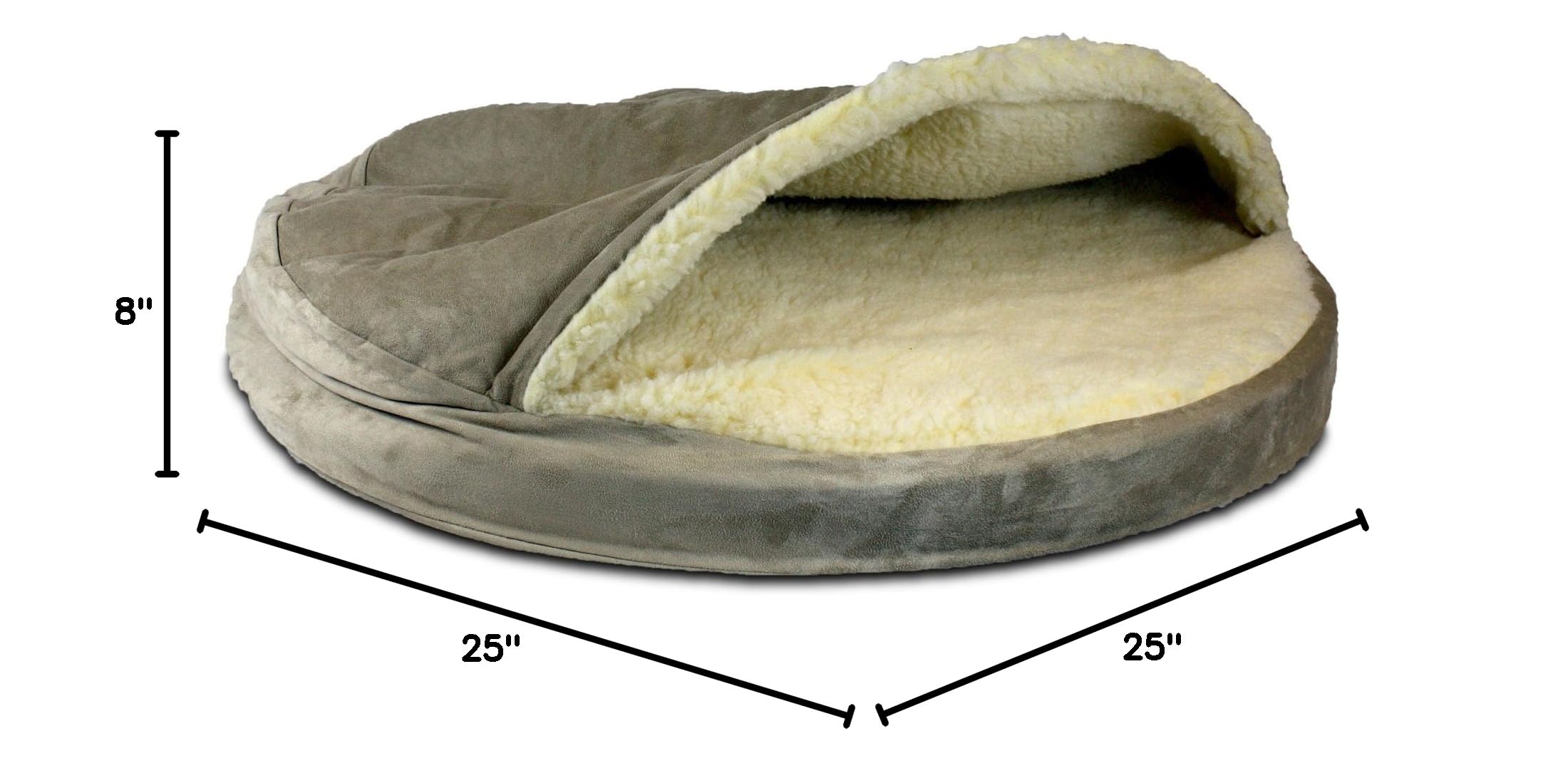 Snoozer Luxury Orthopedic Cozy Cave Pet Bed for Small Dogs & Cats - Soft Buckskin Design - Perfect for Indoor Comfort & Joint Support