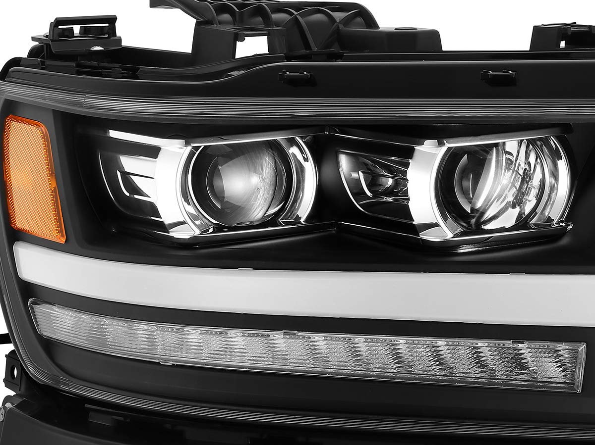 AlphaRex Projector Headlights for 2019-2021 Ram 1500 with DRL & Sequential Turn Signals - Black Housing | Upgrade Your Truck Lighting for Night Driving & Off-Road Adventures