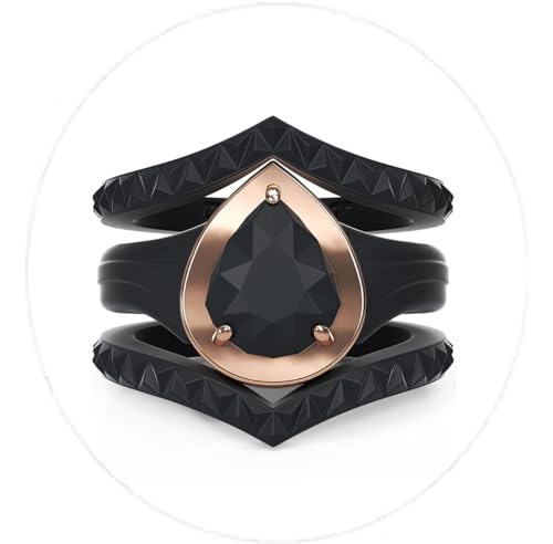 Pack A: Black / Rose Gold & 2 Stackable Rings