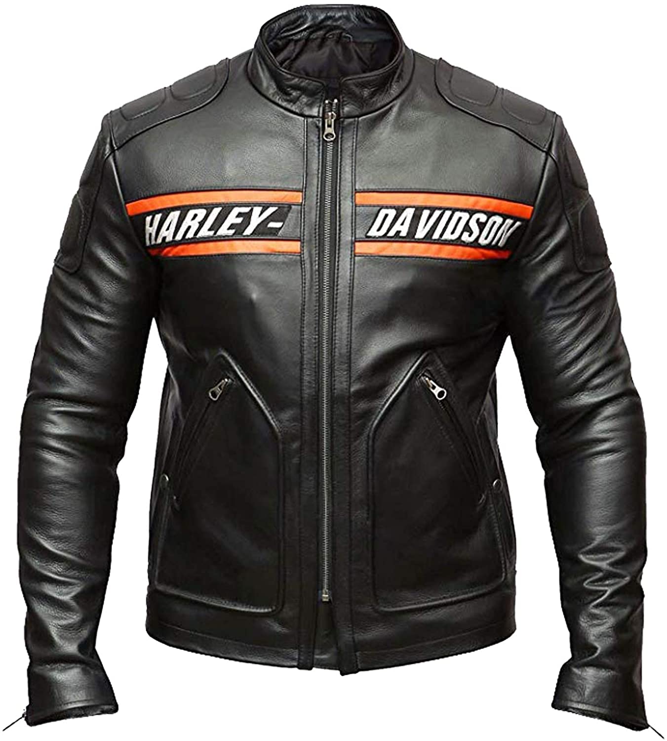 Custom Men's Leather Jacket - Goldberg Biker WWE Style Motorcycle Jacket for Men | Premium Genuine Leather, Adjustable Fit | Perfect for Riding, Cosplay & WWE Fan Events