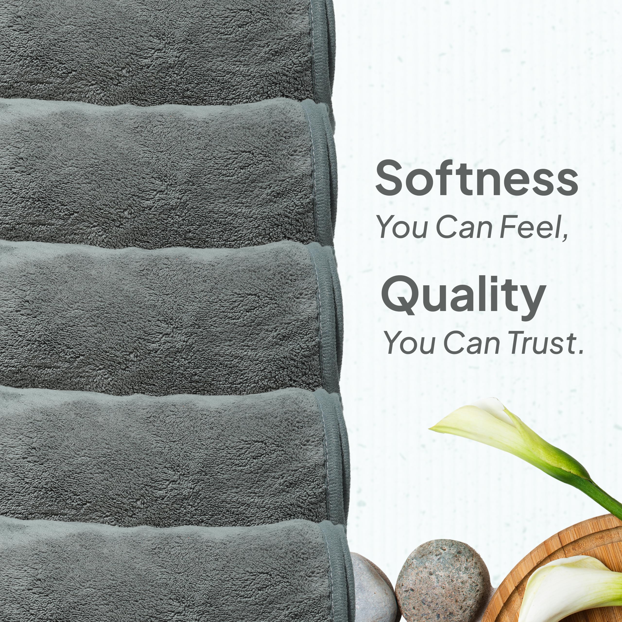 Premium Salon Towels for Estheticians - Ultra Soft Microfiber Facial Towels (5-Pack U-Shaped) - Ideal for Spa, Barber Shop & Massage Therapy - Grey Luxury Face Cloths for Professional Skincare & Relaxation