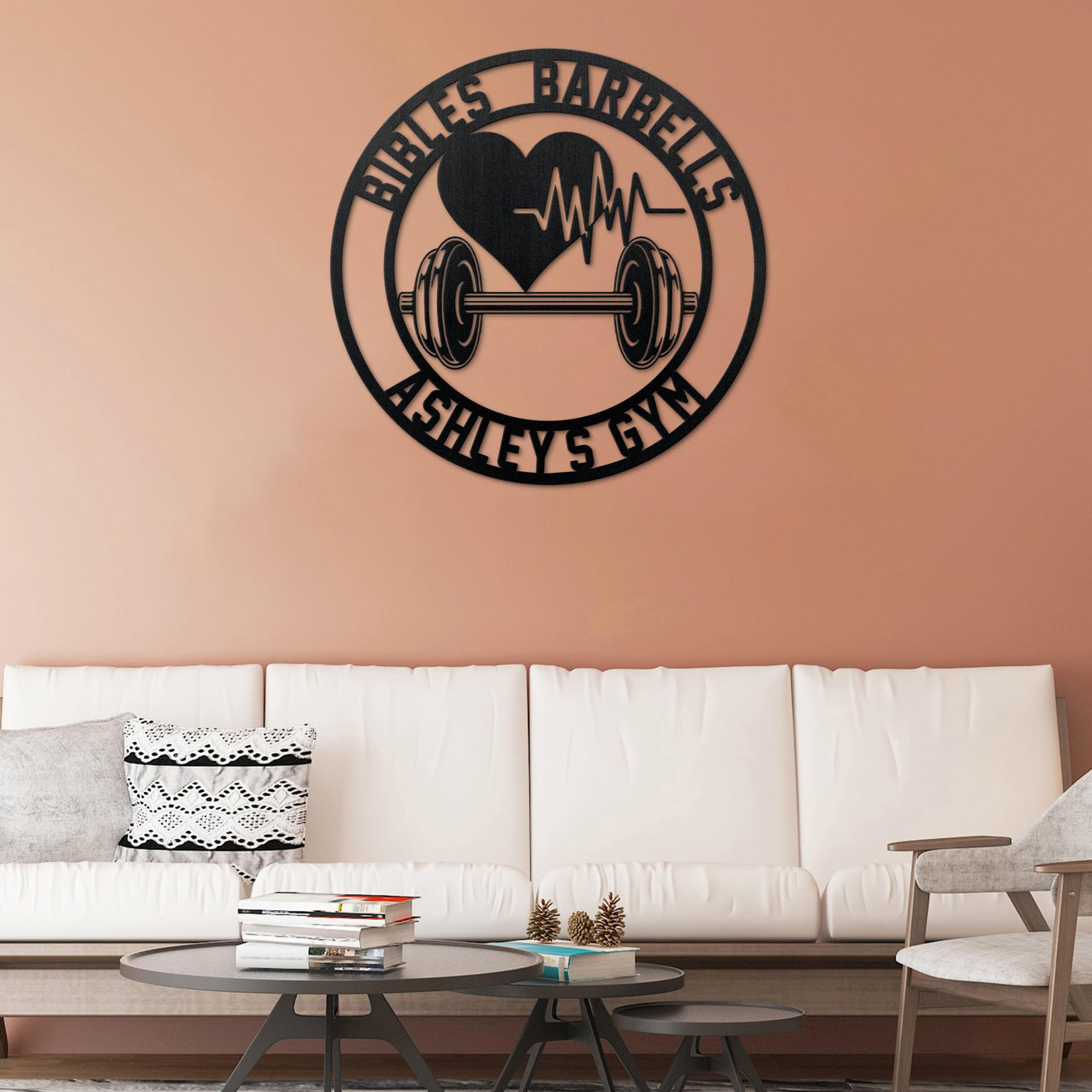 Custom Personalized Home Gym Signs - Metal Wall Art Decor for Workout Room & Fitness Studio | Perfect for Home Gym Motivation & Workout Space Inspiration