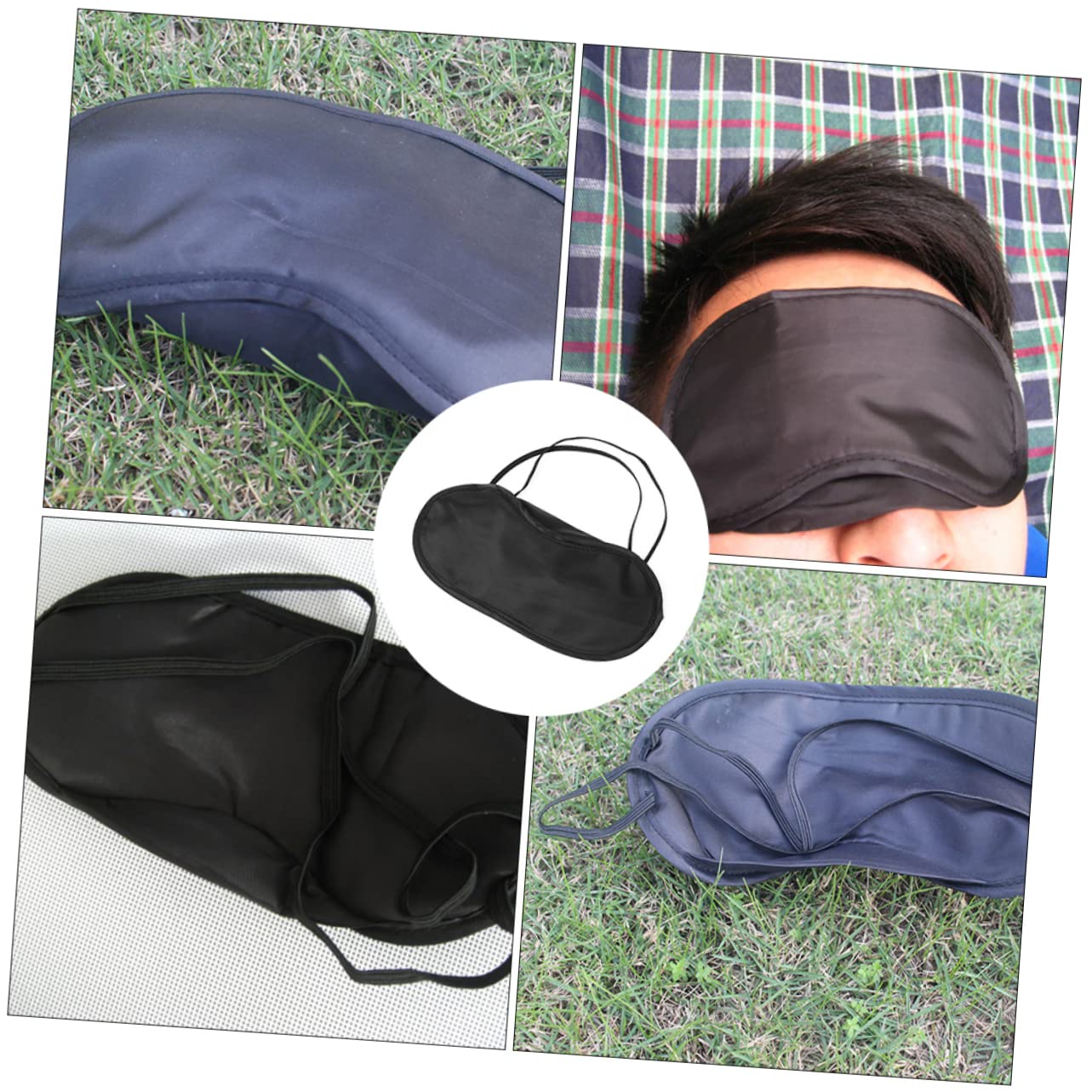 12 Pack Satin Sleep Eye Masks for Camping & Travel - Soft Washable Blindfolds for Women & Men - Perfect for Birthday Gifts, Spa Relaxation, and Deep Sleep Accessories (Black)