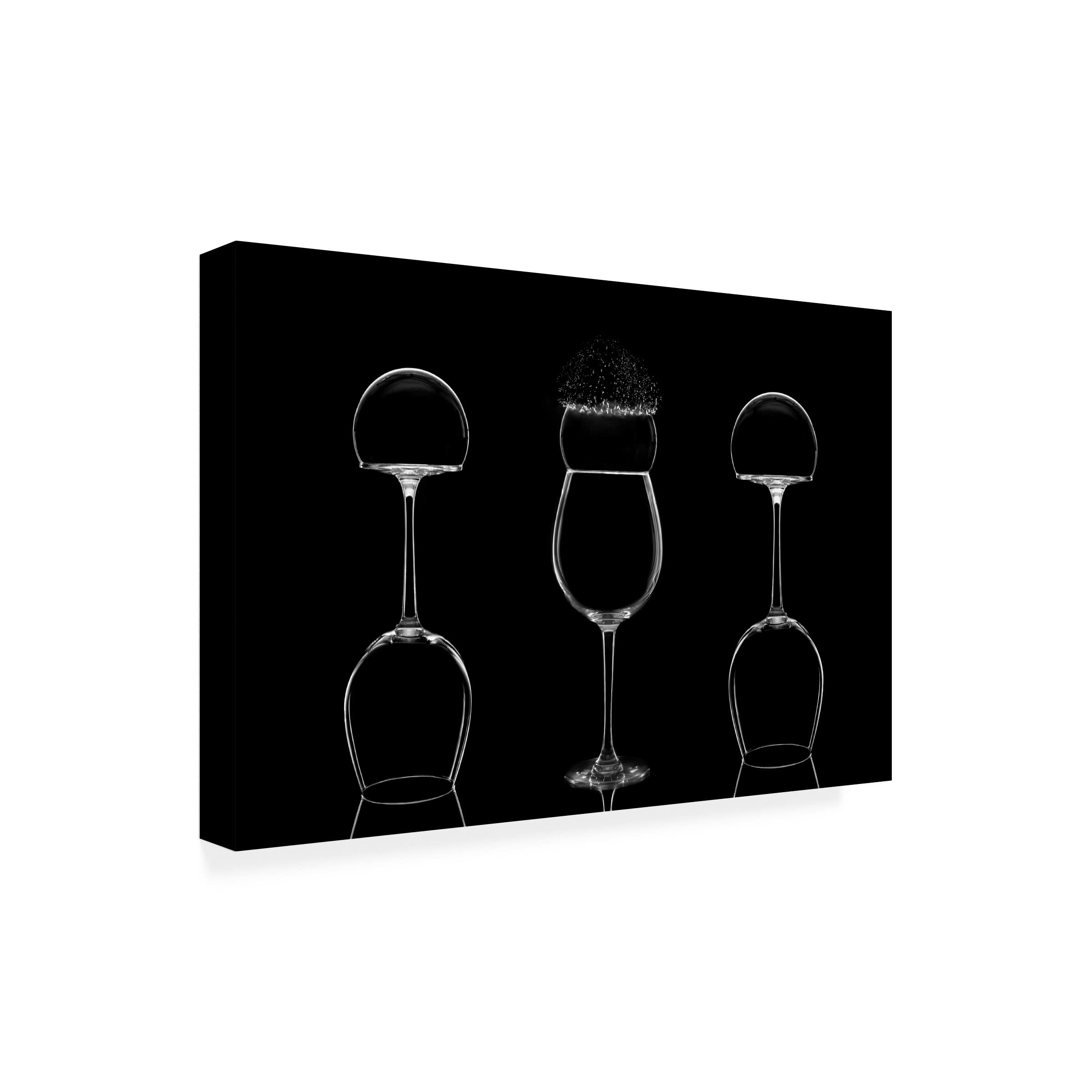 Trademark Fine Art 'Cups And Bubbles' Canvas Wall Art by Fran Osuna - Modern Abstract Painting for Living Room, Bedroom & Office Decor