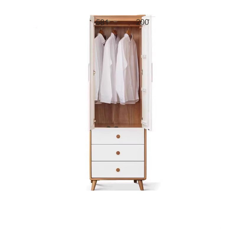 Solid Beech Wood Wardrobe Set - Modern Closet Organizer for Bedroom, Living Room & Office Storage