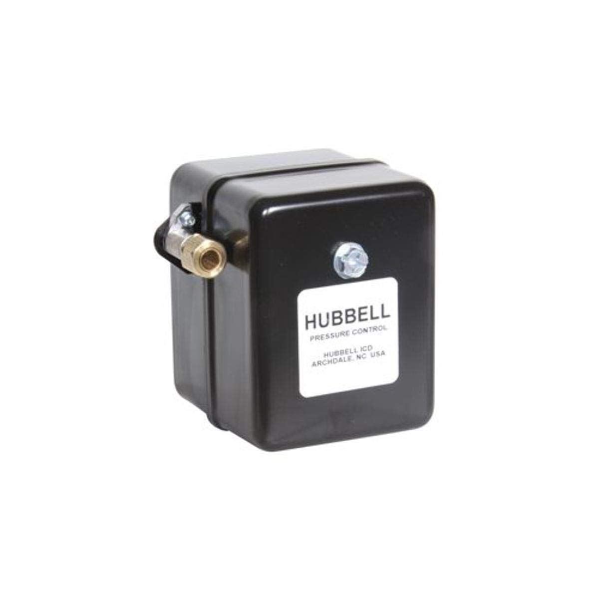 Hubbell 69HAU3 Pressure Switch with Unloader, 30-40 psi Cut In/Cut Out, Adjustable 15-60 psi Range - Ideal for Air Compressors, Water Pumps & HVAC Systems