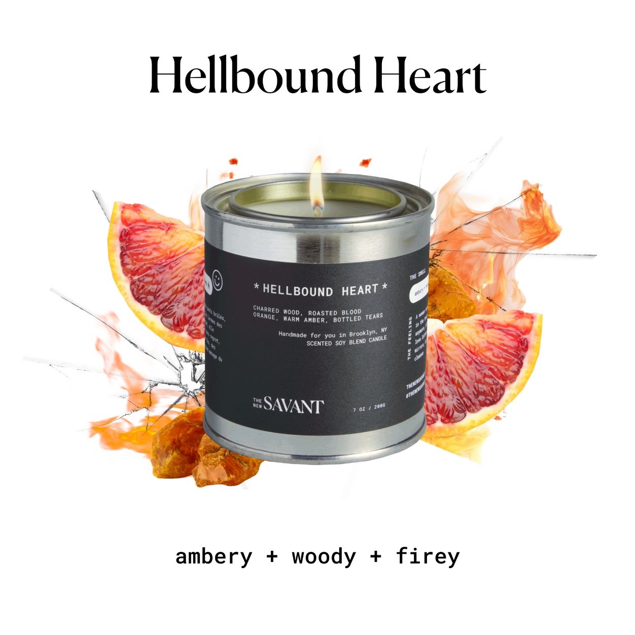 Hellbound Heart Candle - Gothic Scented Soy Wax Candle for Home Decor, Romantic Gifts & Halloween Party Decorations