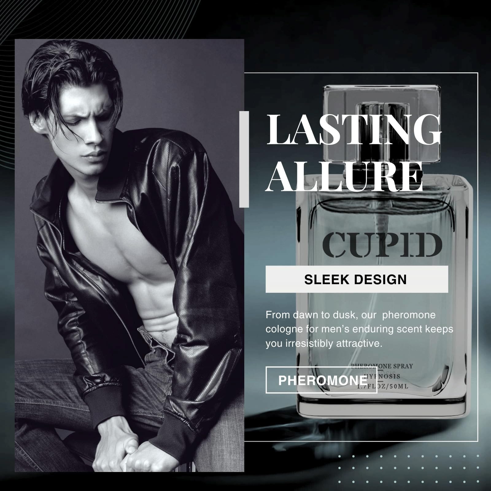 Cupid's Hypnosis 2.0 Cologne for Men - 50ml Pheromone Perfume | Attract Women & Boost Confidence | Perfect for Date Night, Office & Special Occasions