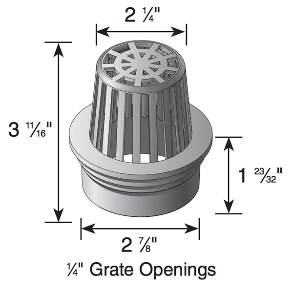 70mm NDS 3 Atrium Grate in Green - Perfect for Yard Drainage, Landscaping & Stormwater Management