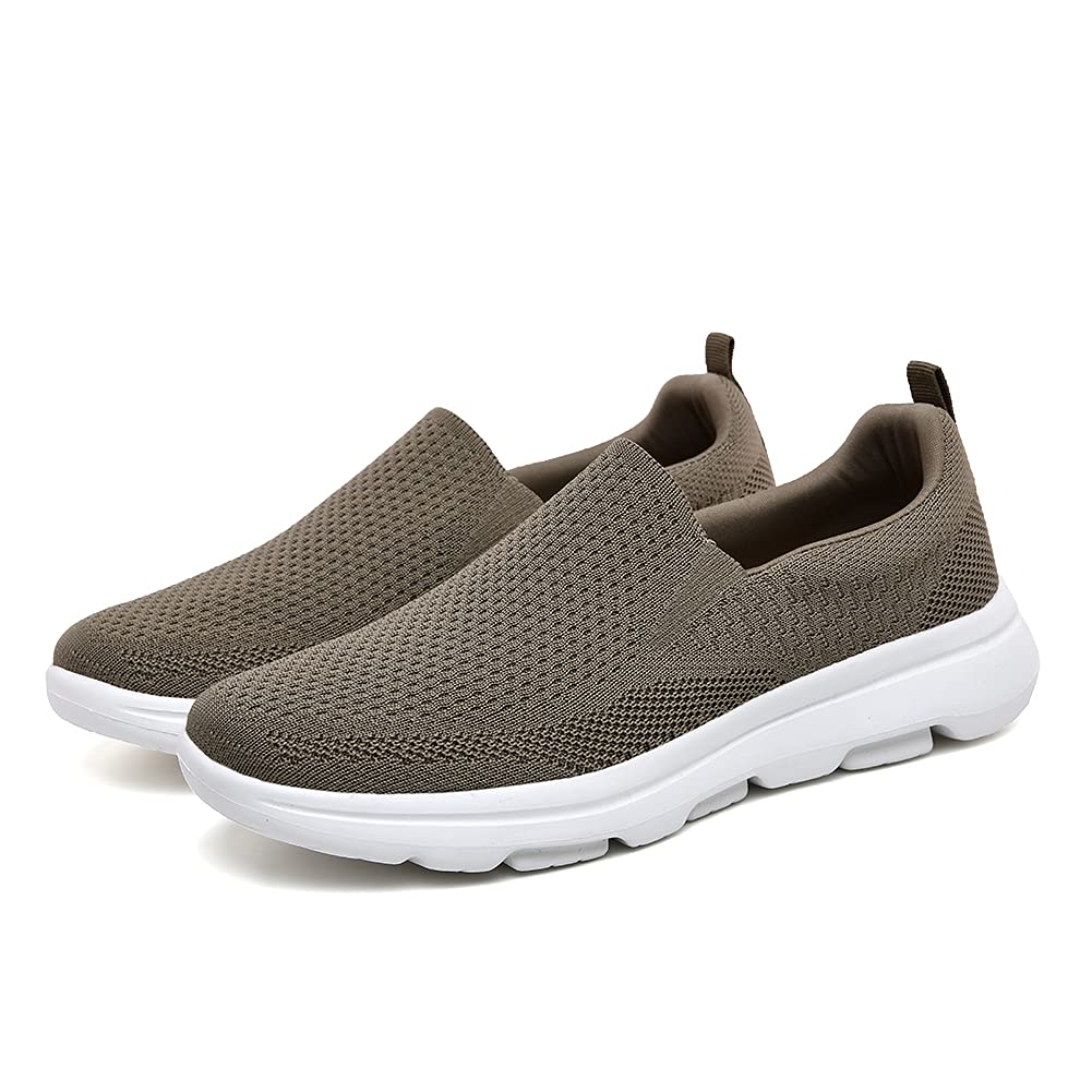 TIOSEBON Men's Breathable Mesh Slip-On Loafers - Lightweight Walking Shoes for Work, Driving & Tennis | Comfortable Casual Sneakers for Everyday Wear