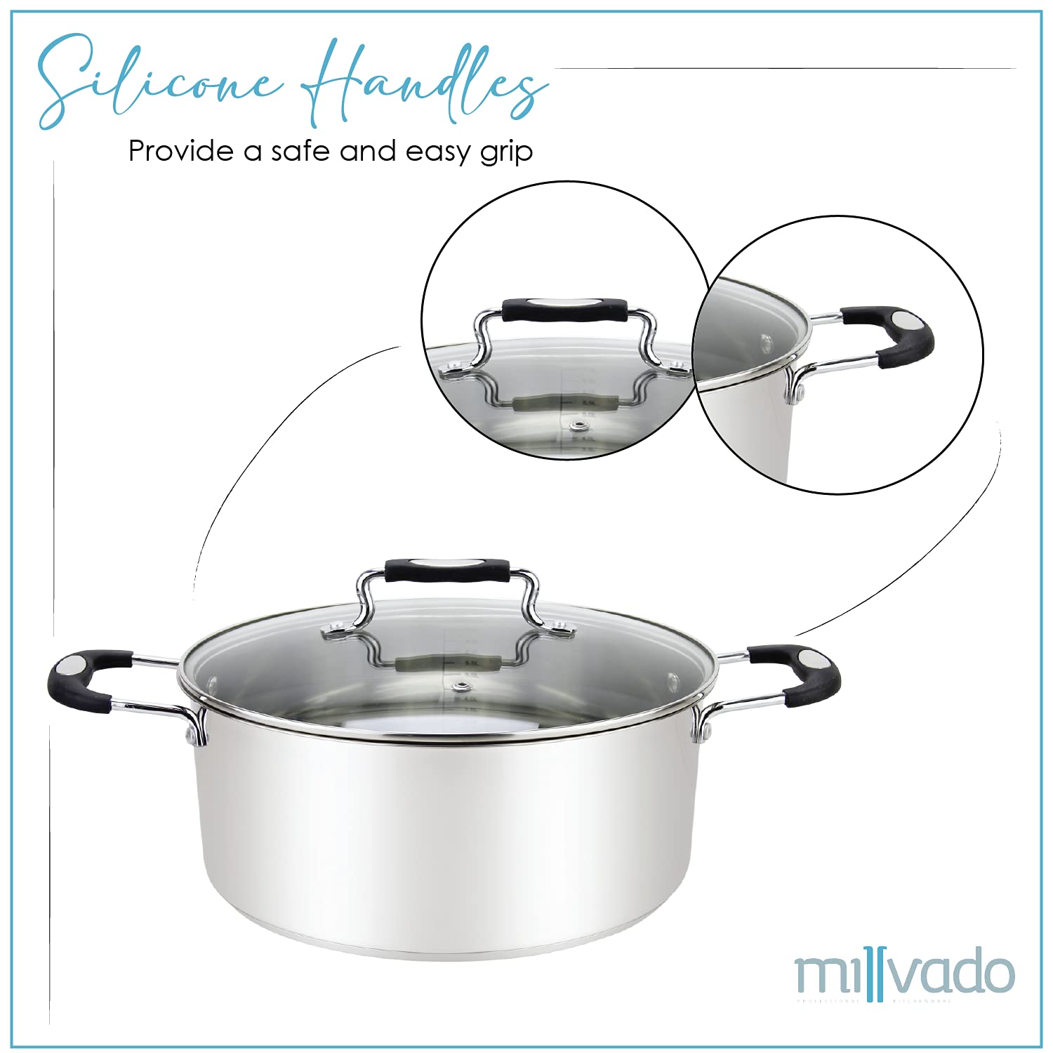 Premium 5 Quart Stainless Steel Dutch Oven - Induction Compatible Casserole Pot for Soup, Pasta, Braising & Slow Cooking | Mirror Finish Urban Collection | Perfect for Kitchen, Camping & Dinner Parties