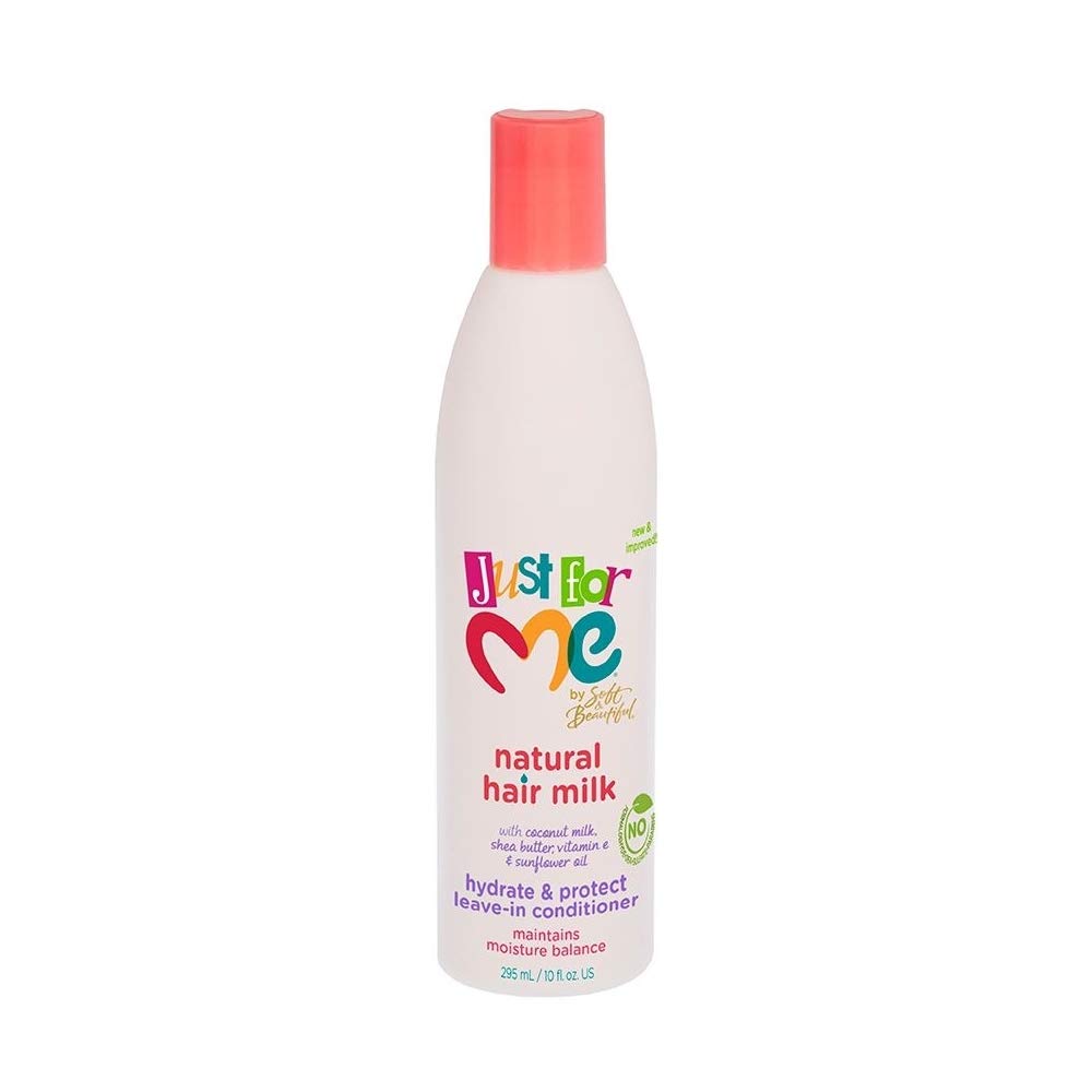 Just For Me Hair Milk Leave-In Conditioner for Kids - 10 oz Hydrating & Detangling Formula for Curly, Coily & Natural Hair - Perfect for Daily Moisture & Styling