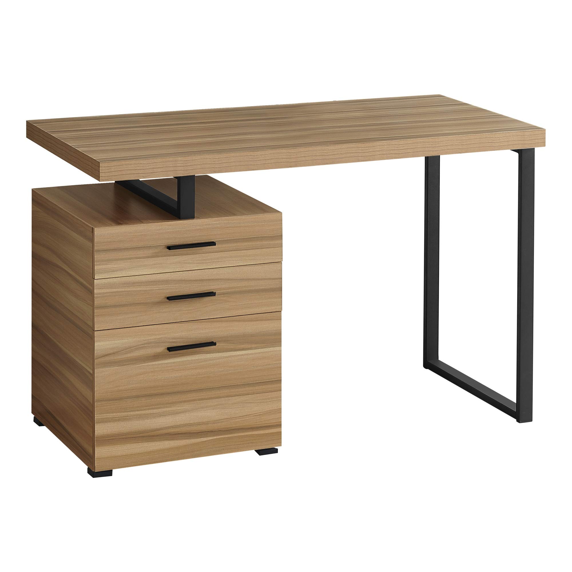 Ergode 48 Inch Reclaimed Wood Computer Desk with Black Metal Frame - Home Office, Gaming, Study & Workspace Desk for Small Spaces