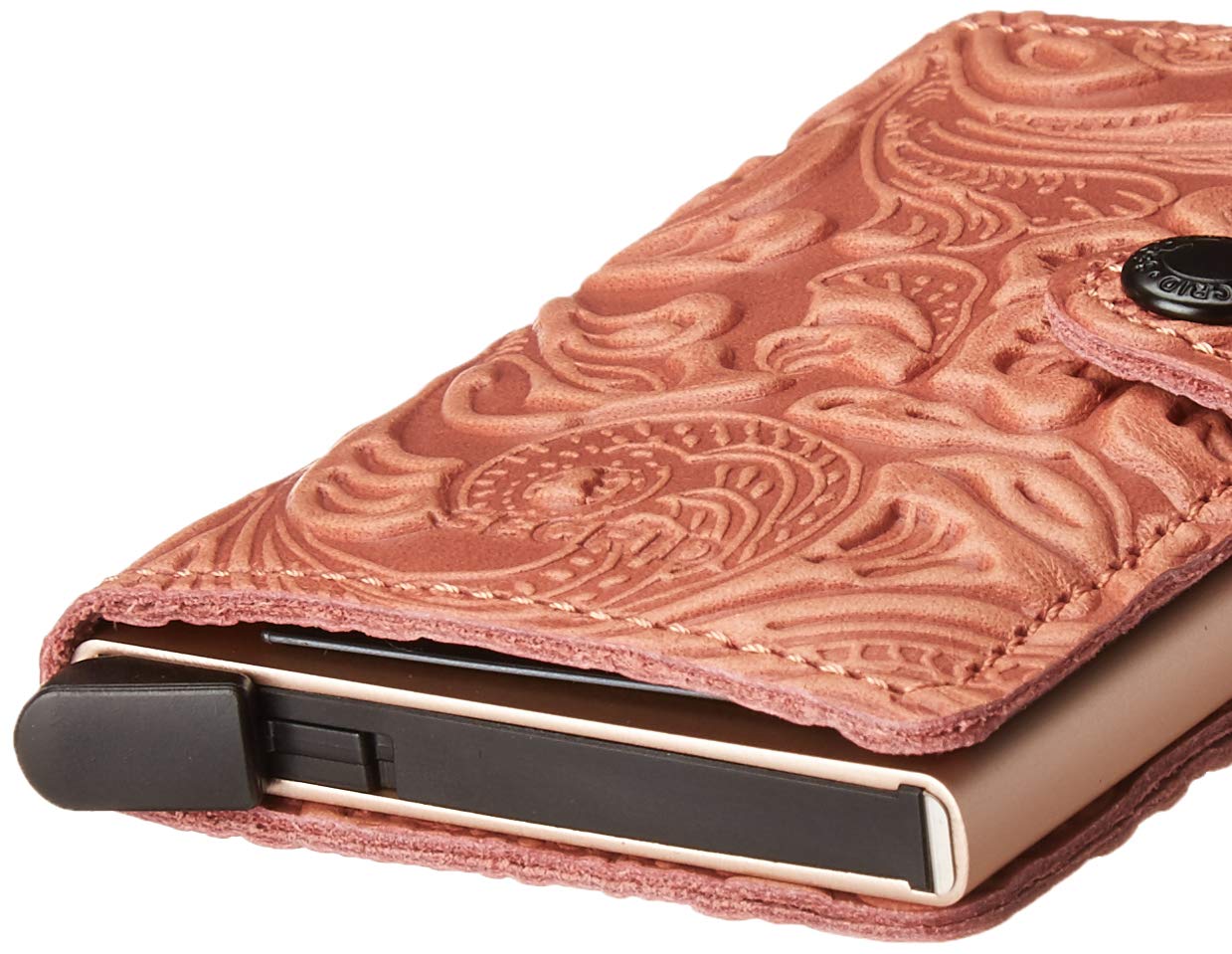 SECRID Mini Wallet Genuine Leather RFID Blocking Card Holder - Slim Rose Gold Card Case for 12 Cards | Perfect for Travel, Business & Everyday Use