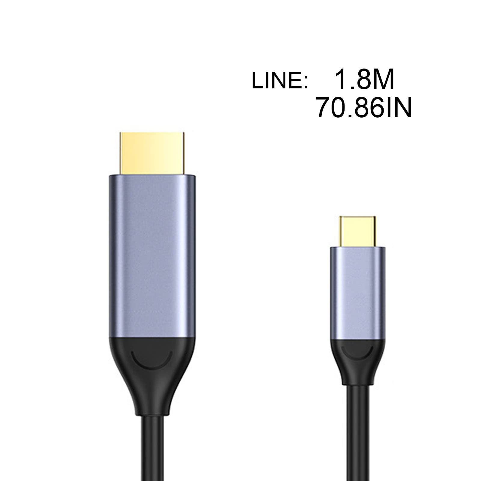 Premium Aluminum USB C Hub Adapter - 4K@30Hz High-Speed USB Type C to HDMI Converter with Cable | Perfect for MacBook Pro, Dell XPS & Work from Home Setup
