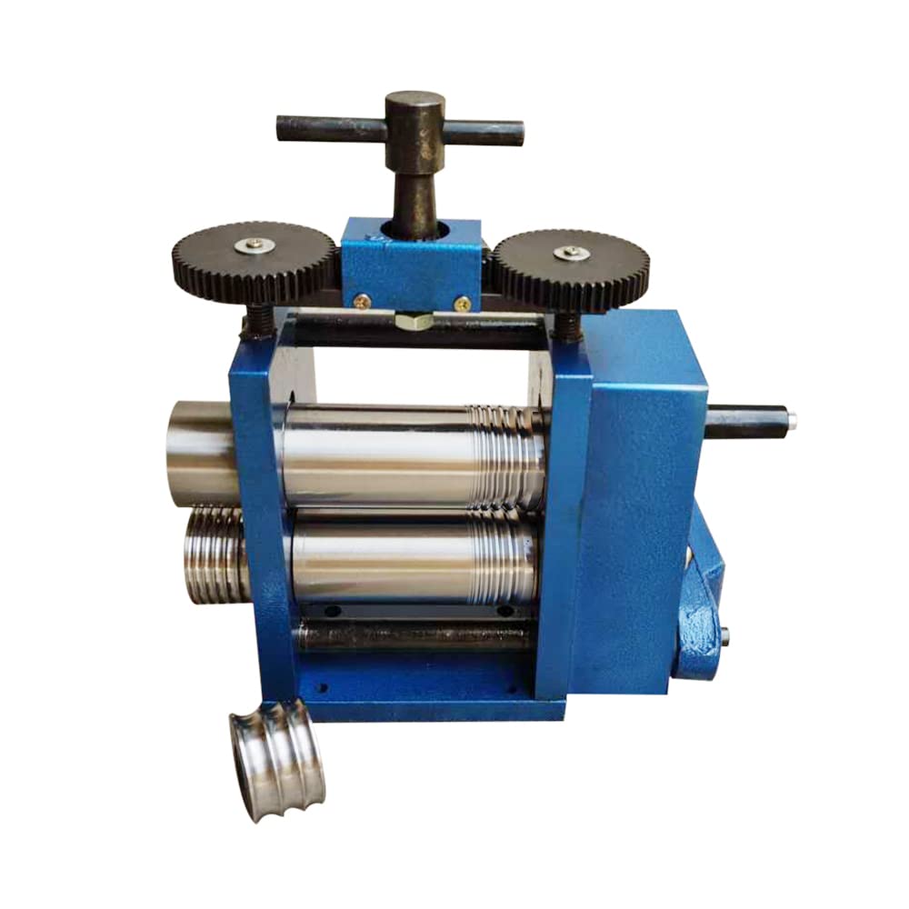 Eapmic 75mm Manual Jewelry Rolling Mill Machine - DIY Metal Wire Flat Pressing Tool for Jewelry Making, Goldsmithing & Metalworking | Perfect for Rings, Bracelets & Pendants Crafting
