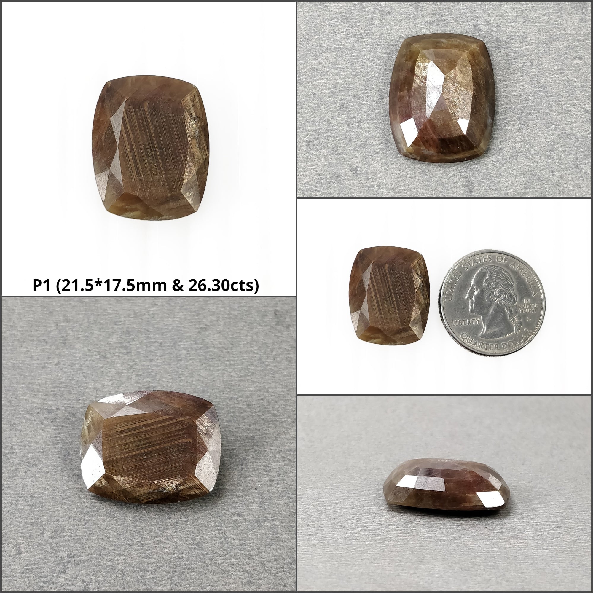Natural Untreated Golden Sapphire Gemstone - Chocolate Sheen Cushion Cut Round Shape for Jewelry Making & Engagement Rings | Loose Stone for Necklaces, Earrings & Custom Designs