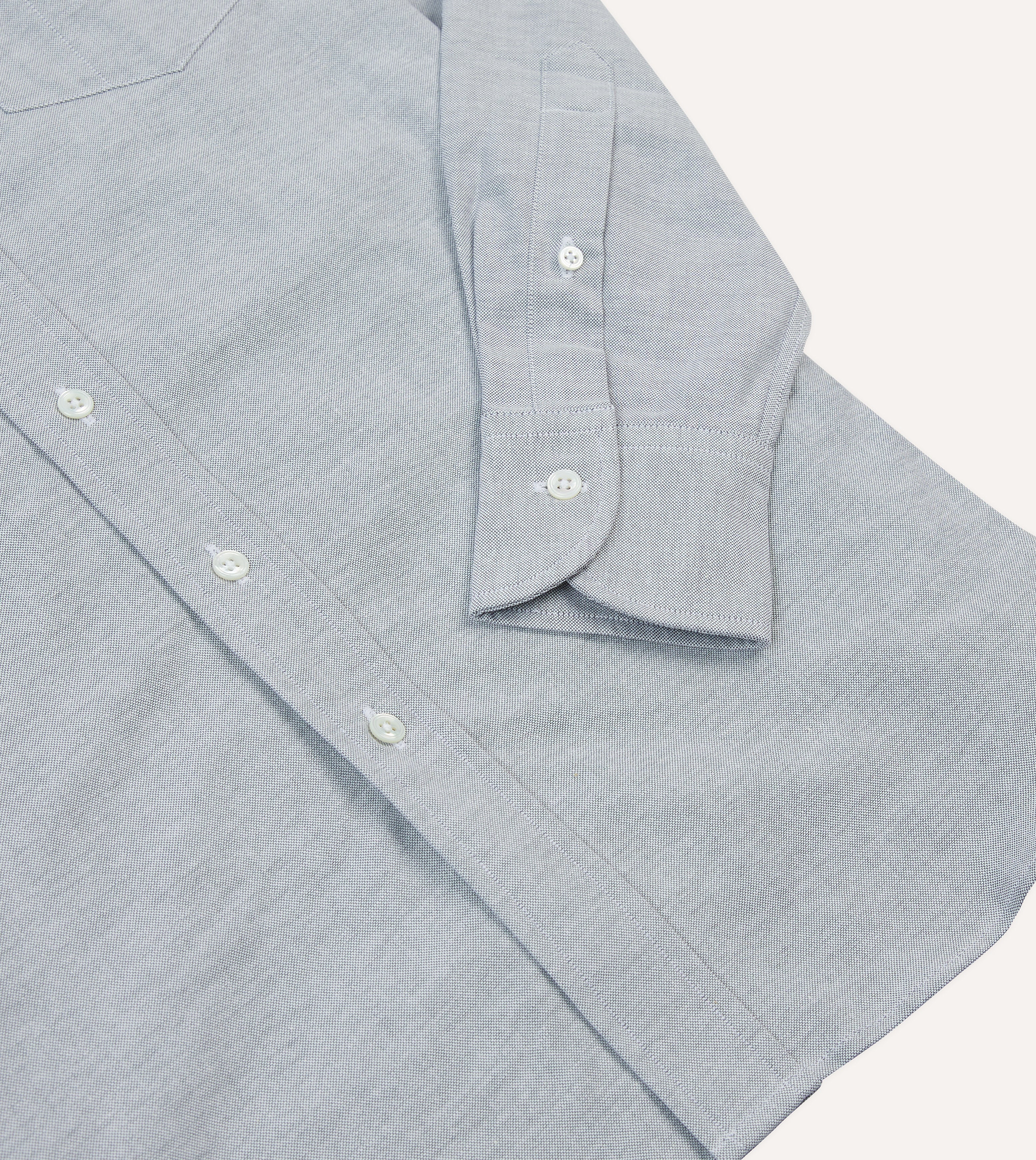 Men's Grey Cotton Oxford Button Down Shirt - Classic Casual Slim Fit Long Sleeve Dress Shirt for Office, Business, and Everyday Wear