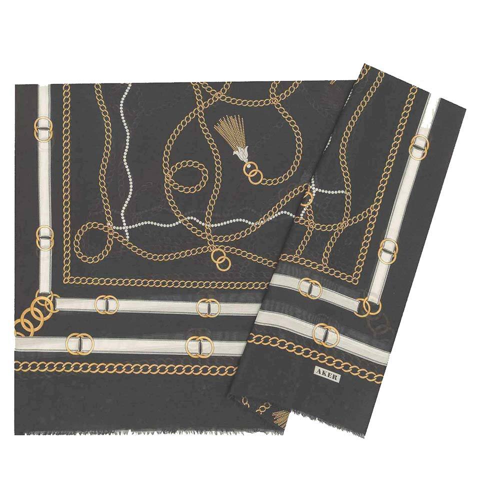 Premium Aker Silk Cotton Patterned Hijab Shawl #8029 412 - Soft & Breathable Muslim Headscarf for Women - Perfect for Daily Wear, Prayer & Special Occasions