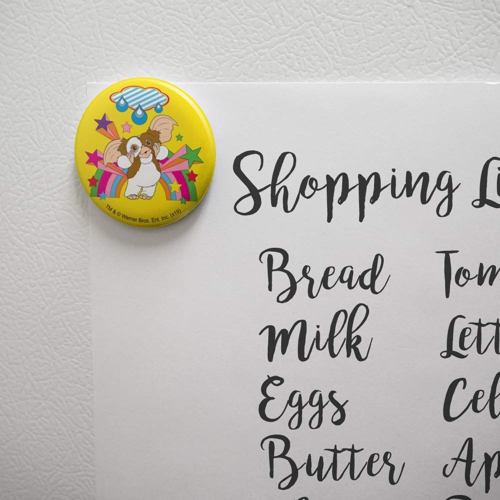 Gremlins Gizmo Rainbow Kitchen Refrigerator Locker Button Magnet - Fun Pop Culture Decorative Fridge Magnets for Home, Office & Dorm Room Organization