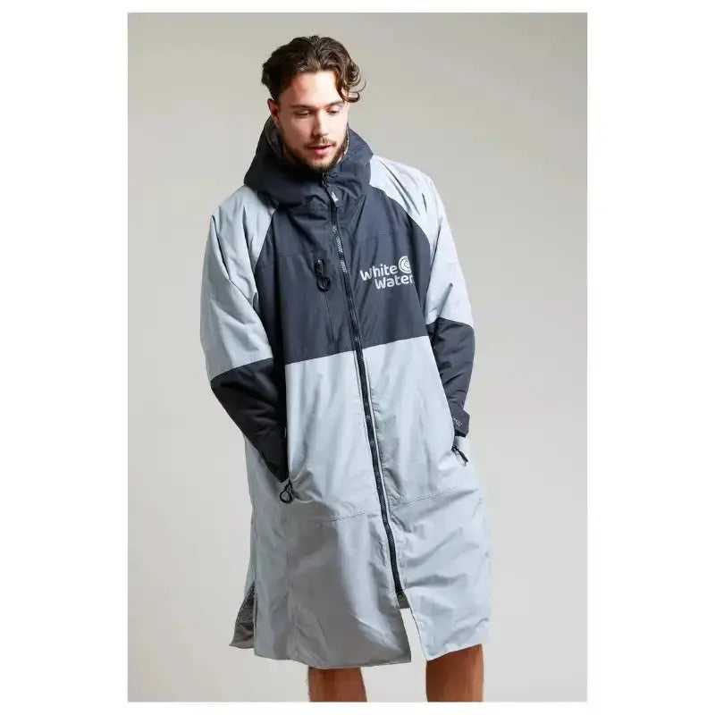 Premium Unisex Hard Shell Swimming Robe for Adults - Steel Grey | Quick-Dry Waterproof Beach Cover-Up for Pool, Surfing & Outdoor Activities