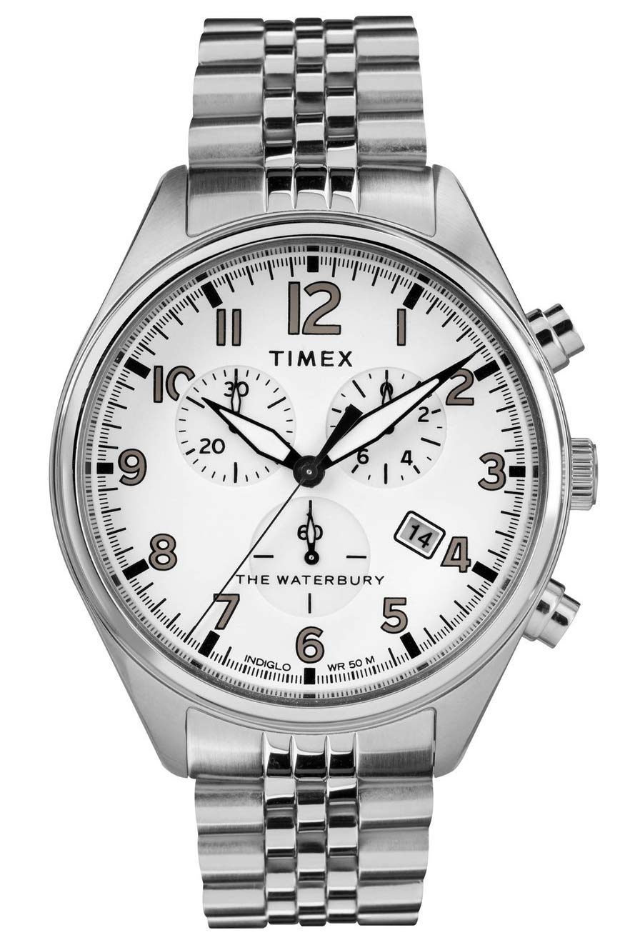 Timex Men's Chronograph Quartz Watch - Leather Strap Analog Wristwatch for Business, Casual & Outdoor Activities | Water Resistant & Durable Design