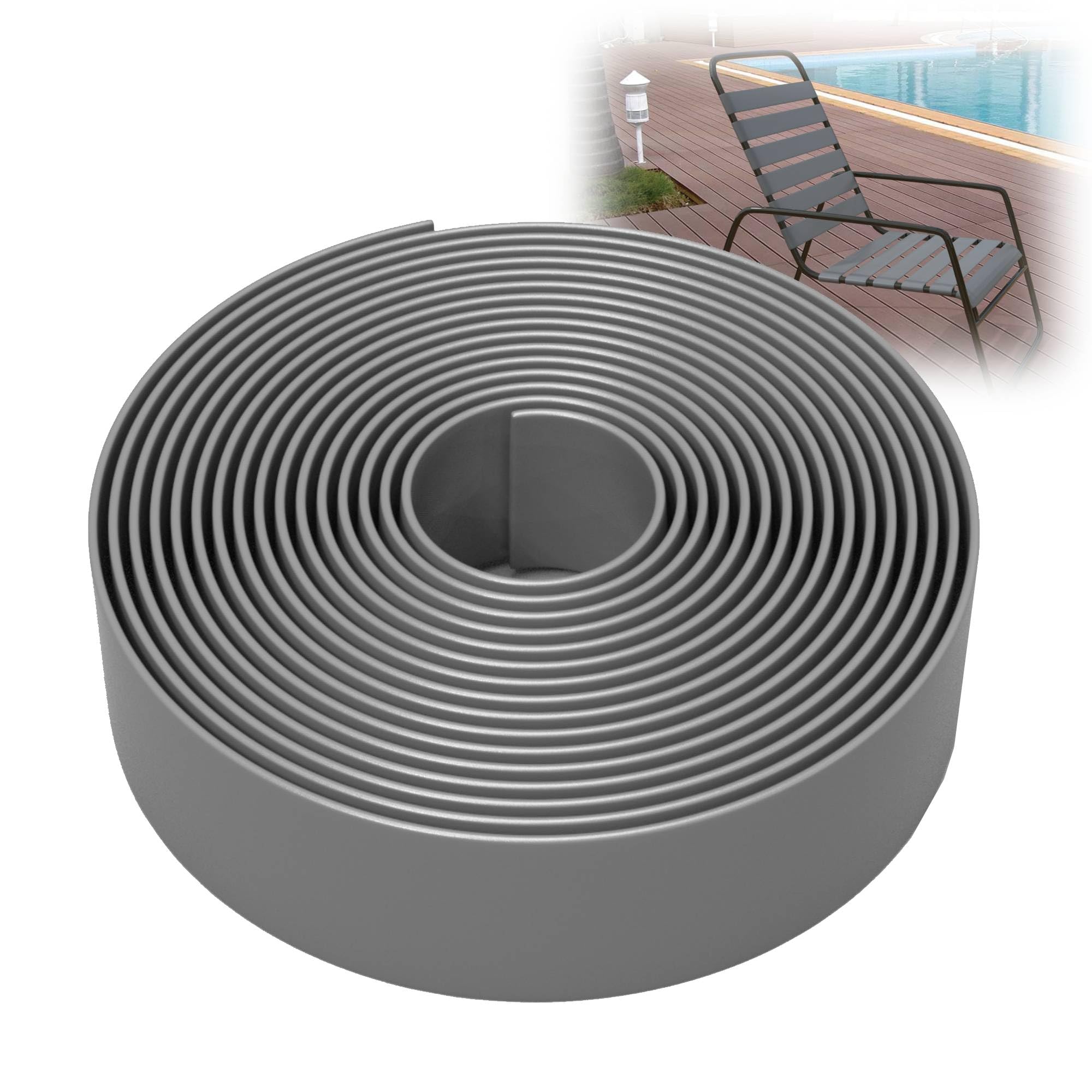 2 Inch Wide 100ft Long Vinyl Strap - Heavy Duty Replacement Straps for Patio Chairs & Outdoor Furniture - Weatherproof Vinyl Strapping for DIY Chair Repair - Perfect for Lawn Chairs, Swing Seats, and Deck Furniture Maintenance