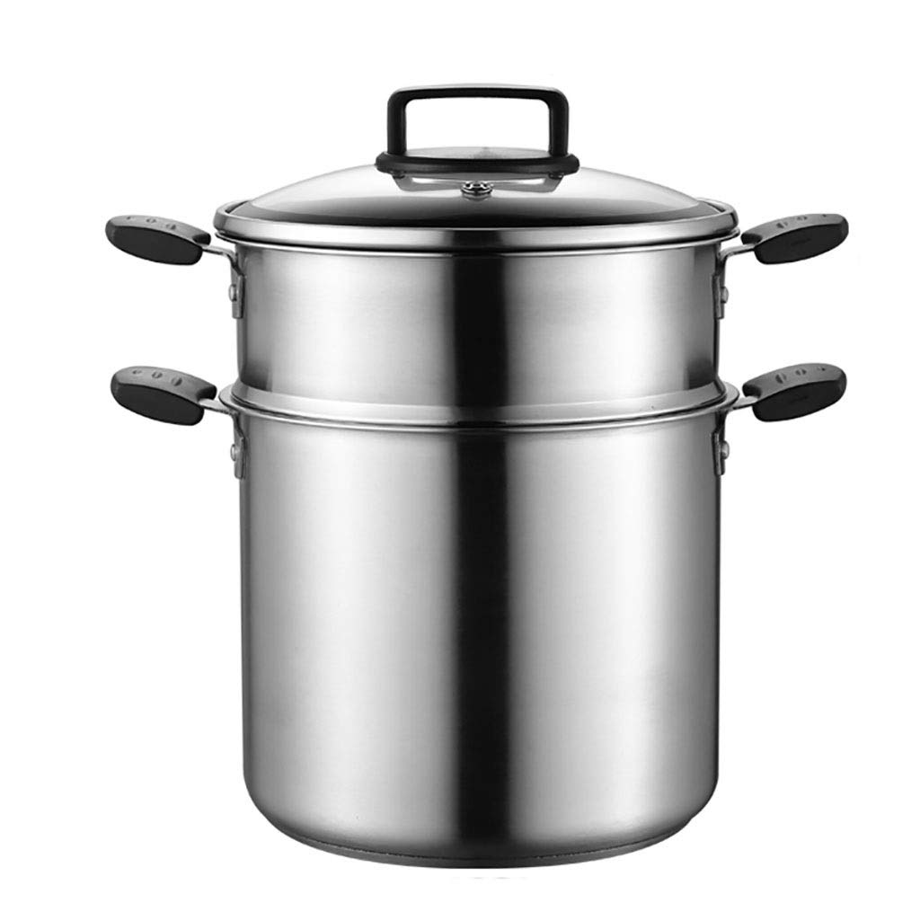 Premium 304 Stainless Steel Stock Pot with Lid - 7L Large Soup Pot for Gas & Induction Stove - Durable Cooking Pot for Steaming, Boiling & Soup Making - Perfect for Family Meals (3-8 People) - Ideal for Home Kitchens & Restaurants